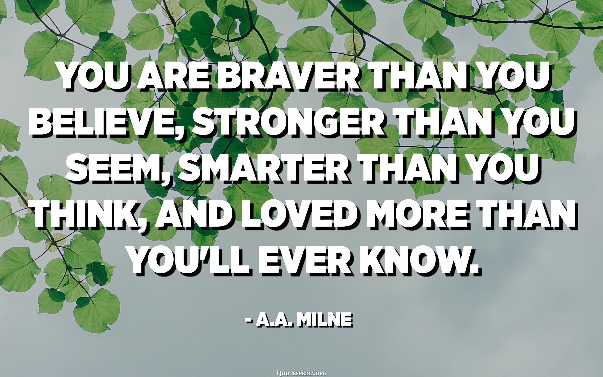 You are braver than you believe .quotespedia.org