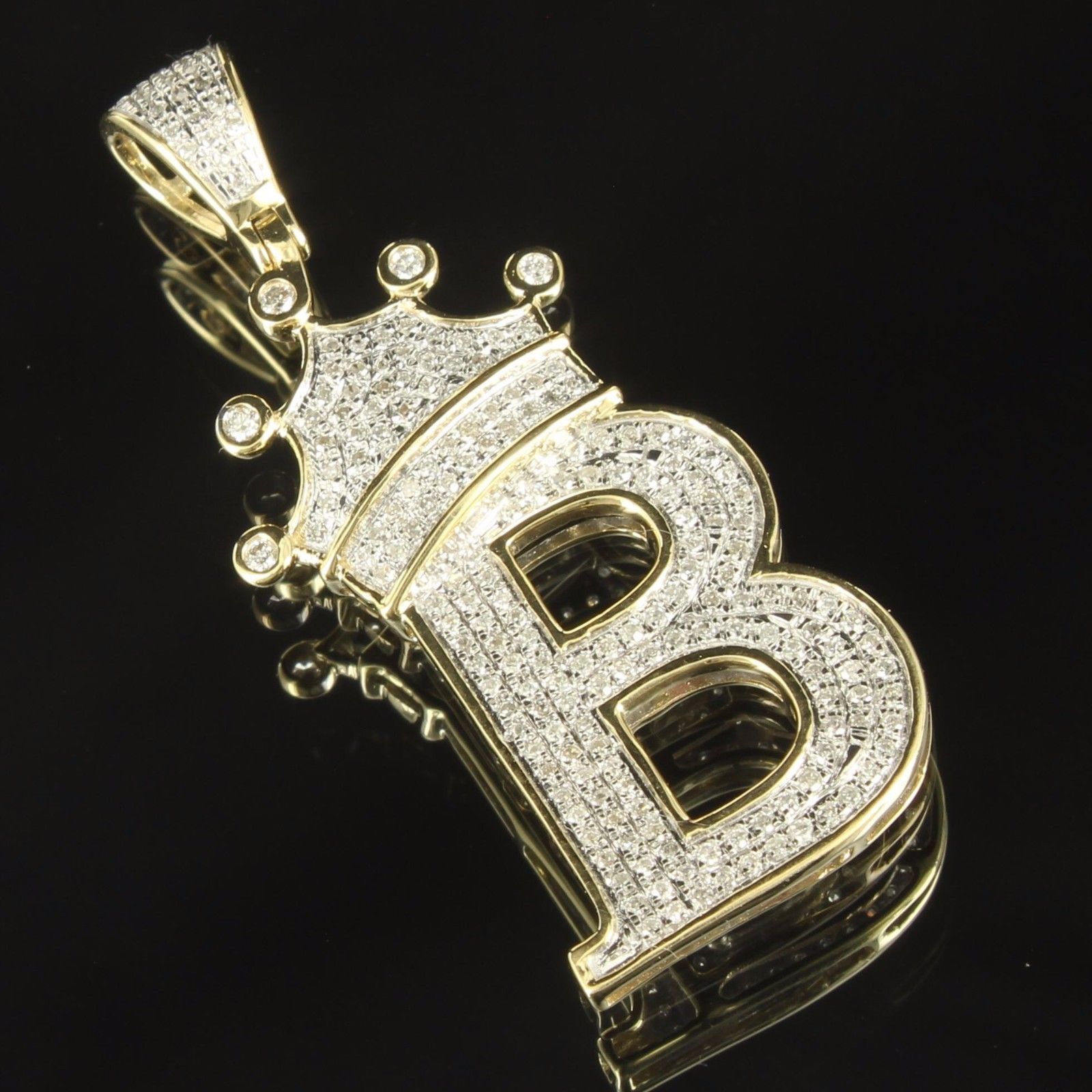 Initial 'B' Letter Alphabet King Crown .com
