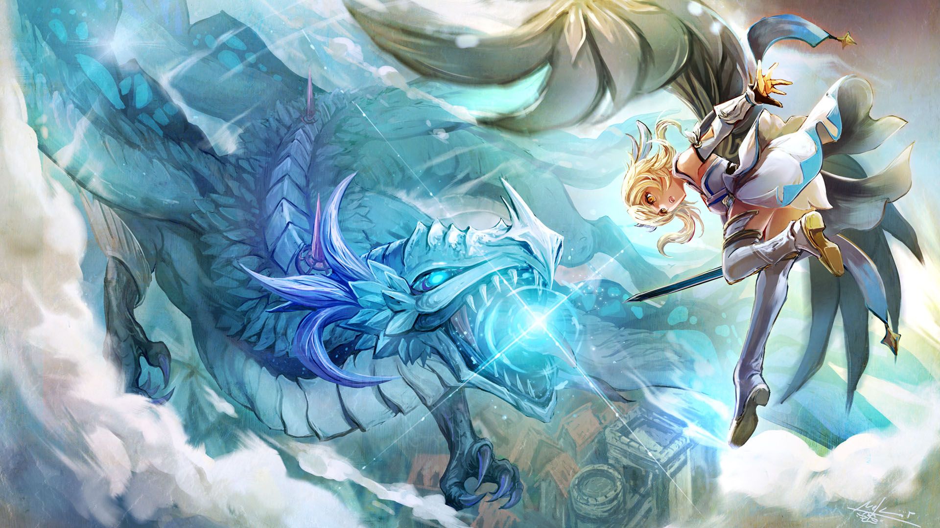Lumine With Dragon HD Genshin Impact .hdwallpaper.in