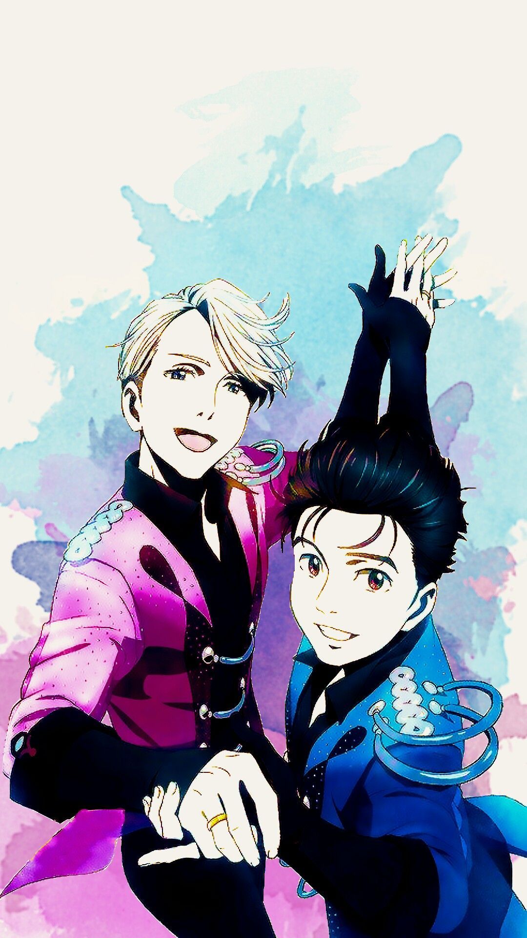 Yuri On Ice, beijo, casal, gelo, HD phone wallpaper