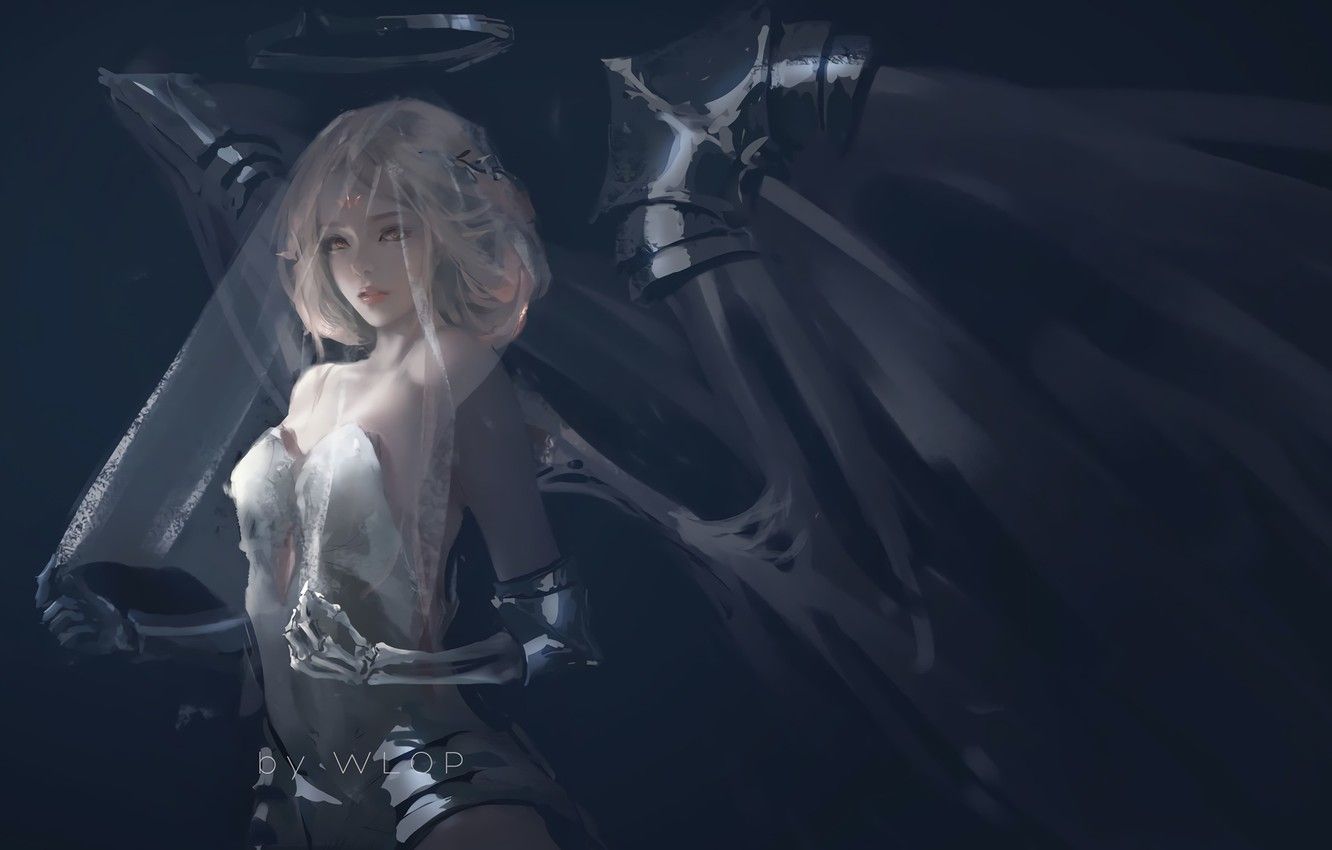 Wallpaper Girl, Art, Ghost Blade, Ghost .goodfon.com