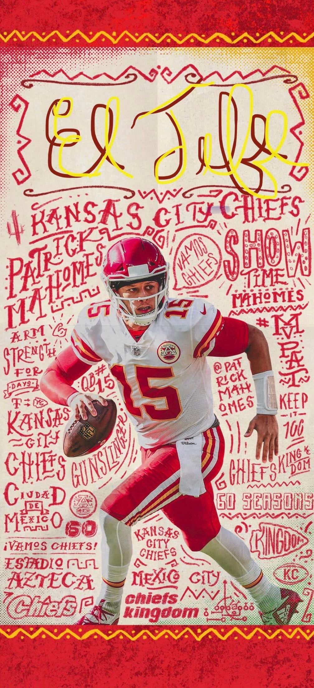 My editor the Mahomes Wallpaper forreddit.com