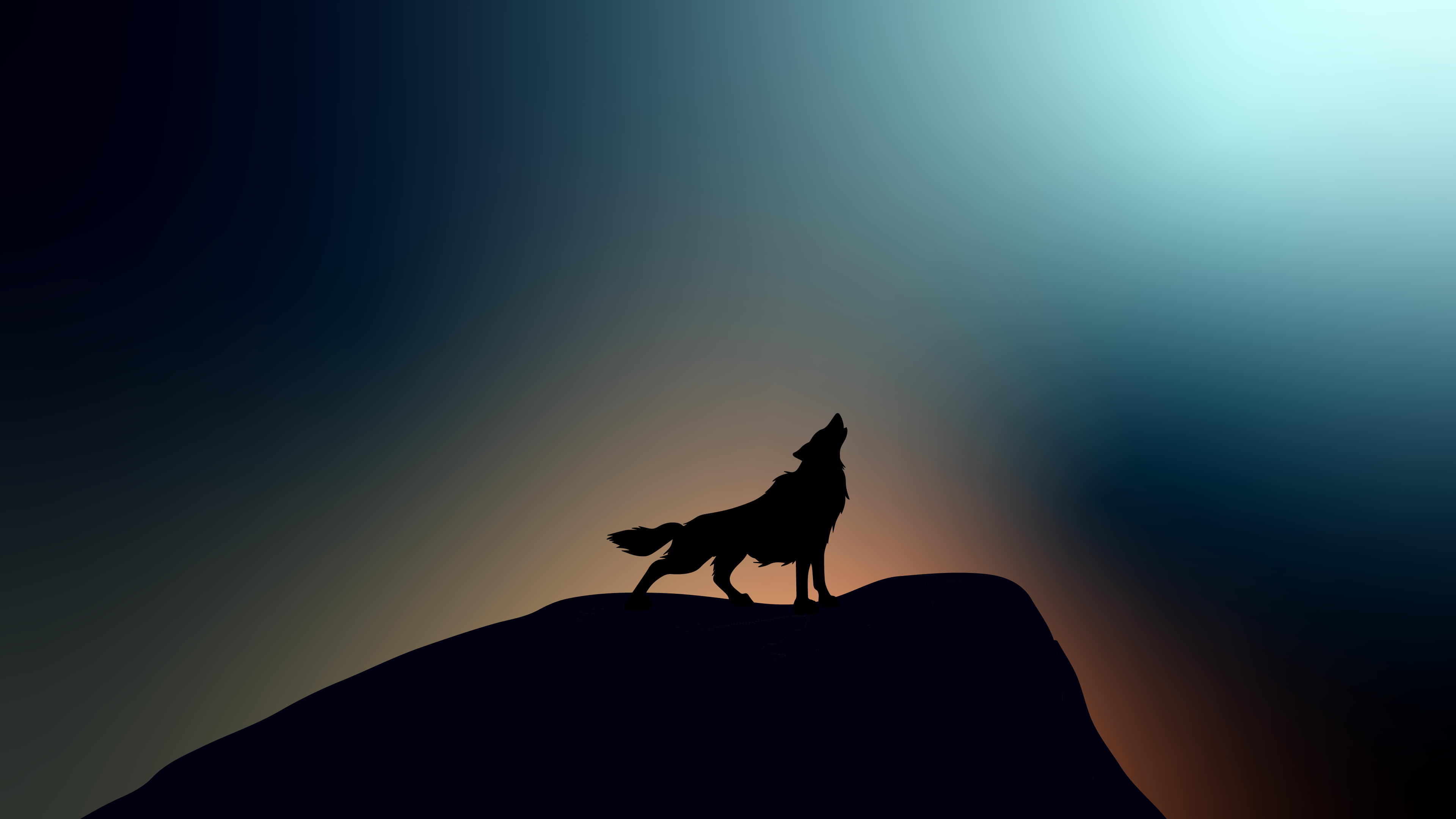 Wolf Minimalist 4K Wallpaper #6.2197