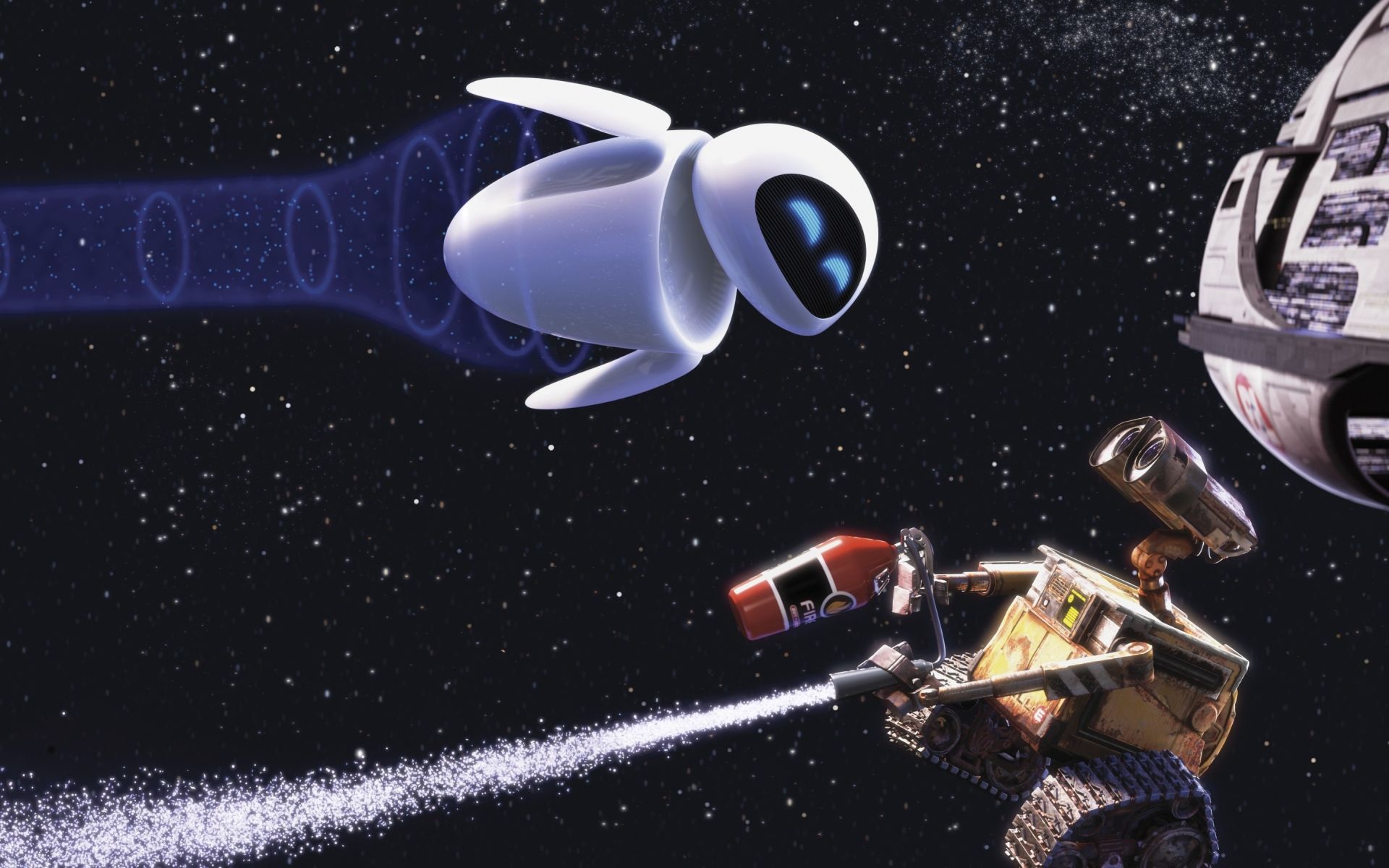 wall e, And, Eve, In, The, Space .wallup.net