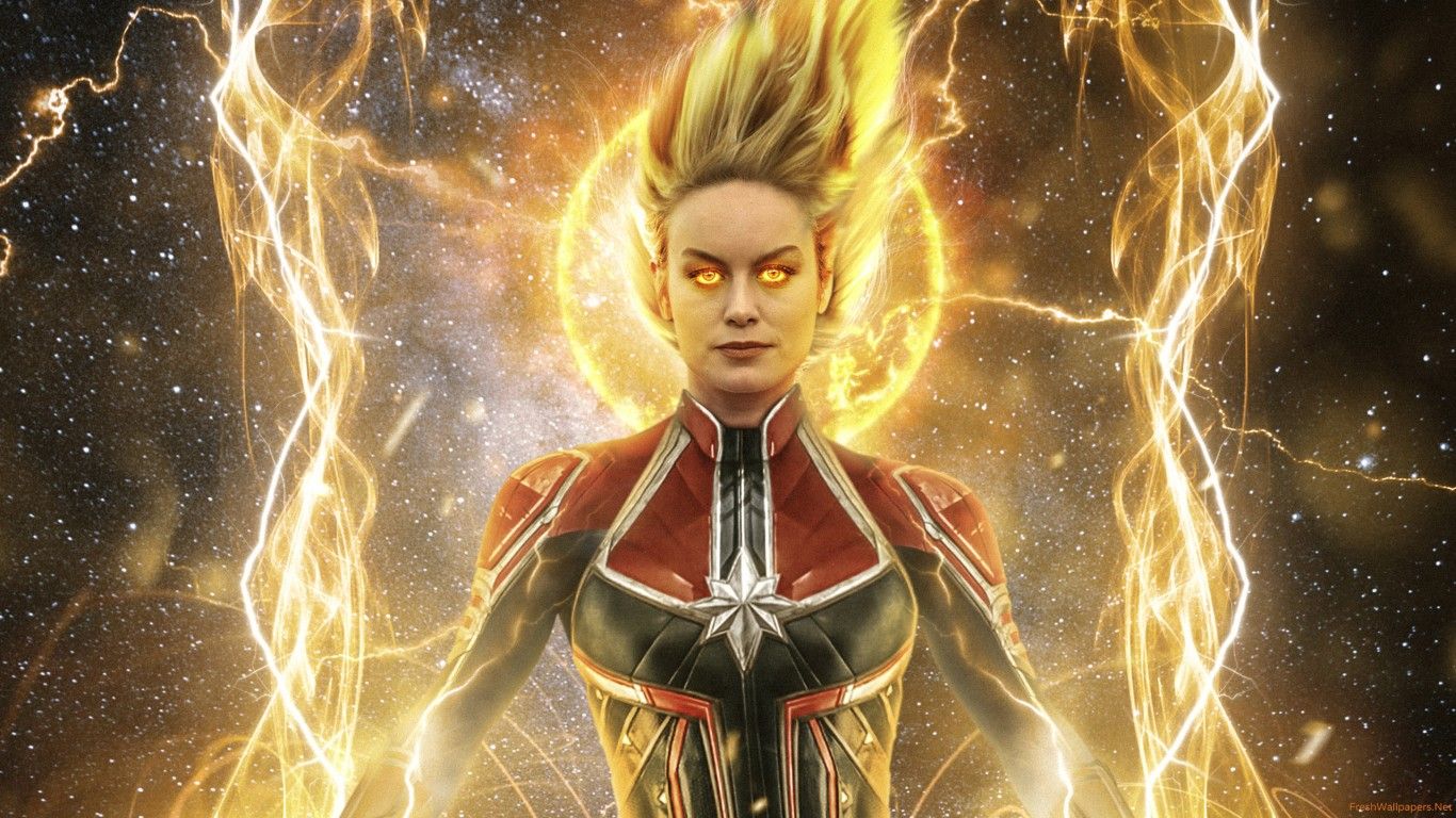 Brie Larson As Captain Marvel .freshwallpaper.net