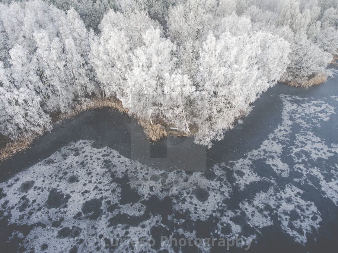Aerial view of the winter background .picfair.com