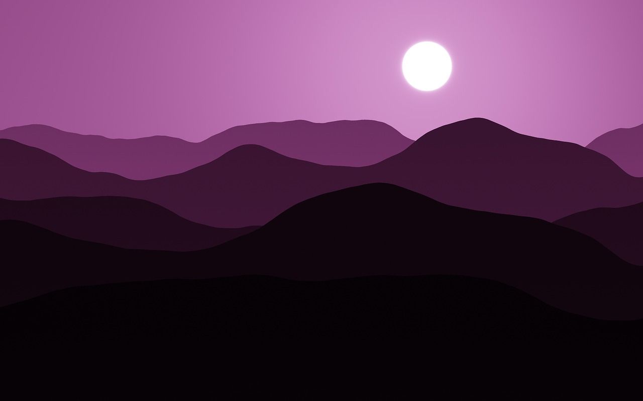 Mountains, moon, purple, background .needpix.com