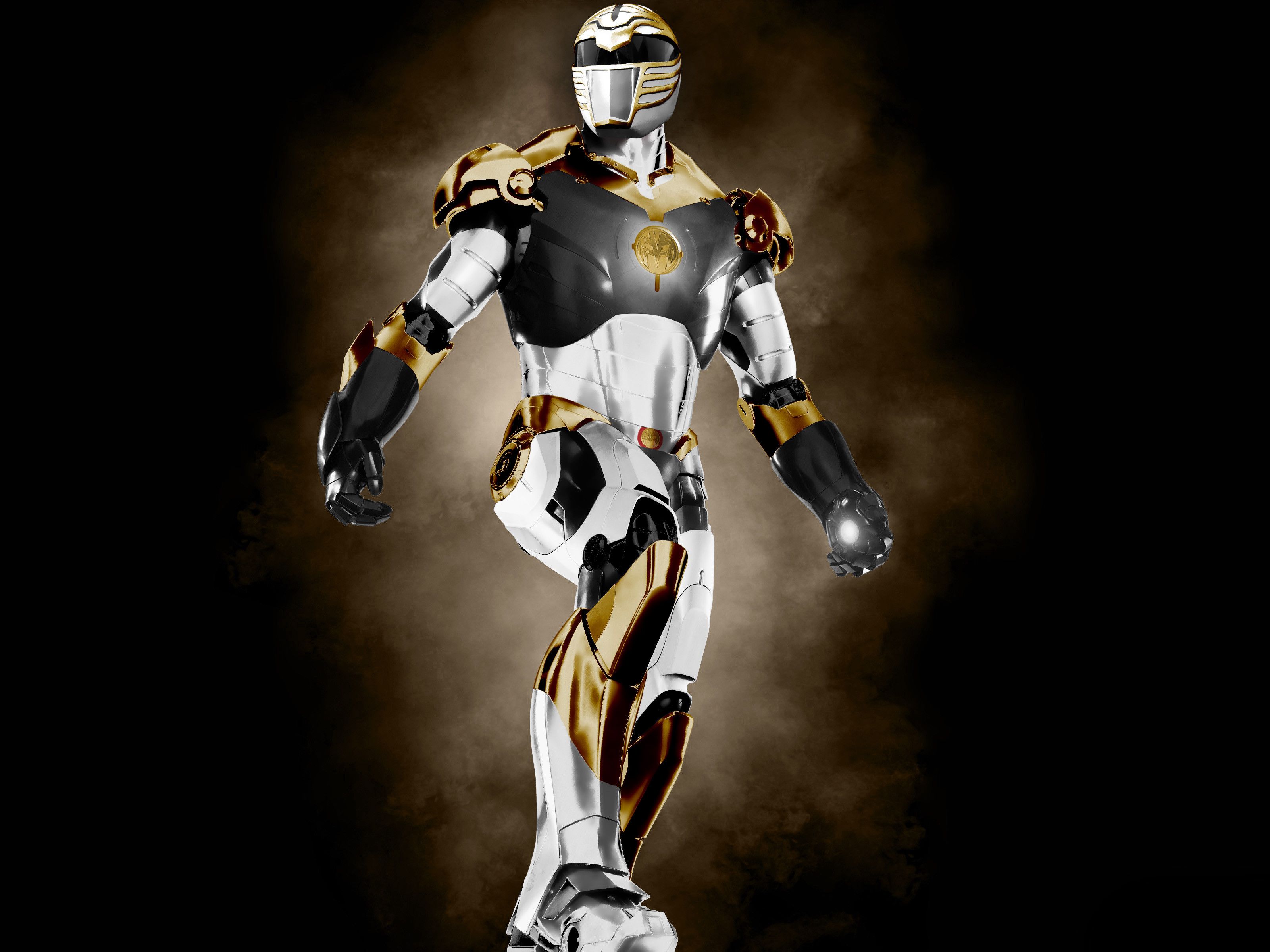 Iron Man White Power Ranger Mashup I .wallpapertip.com