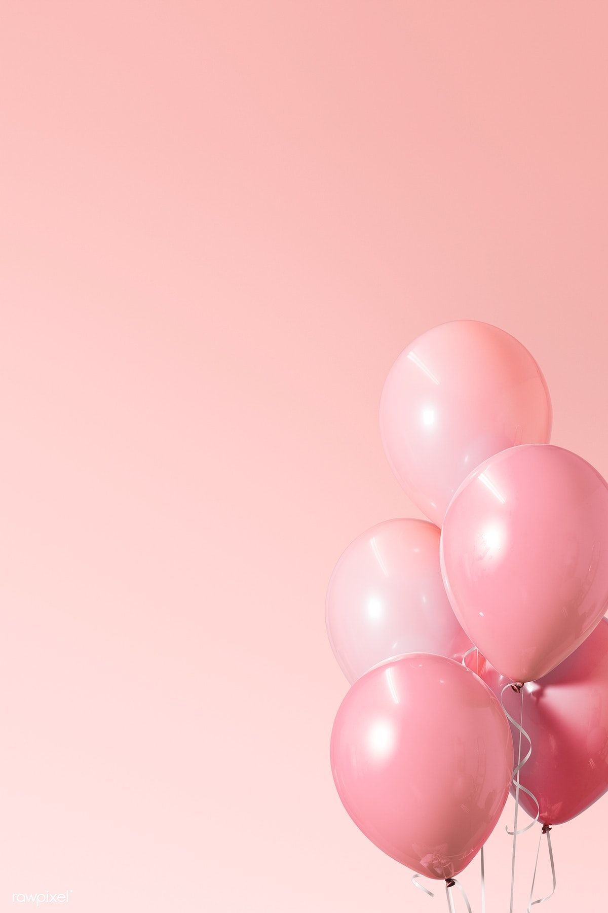 Festive pastel pink balloon banner .com