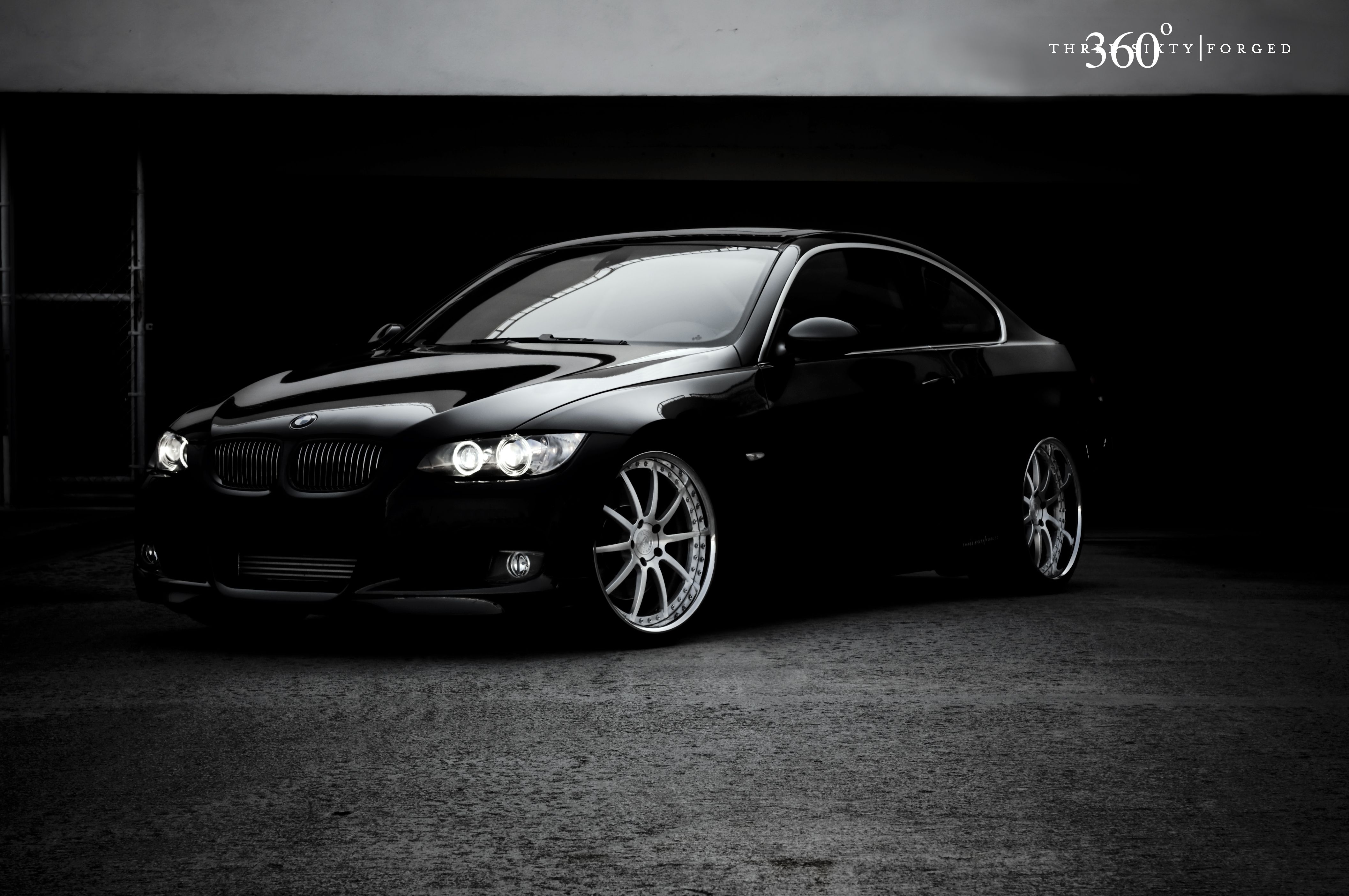 Black and White BMW 335i 4K UHD .wallpaperevo.com