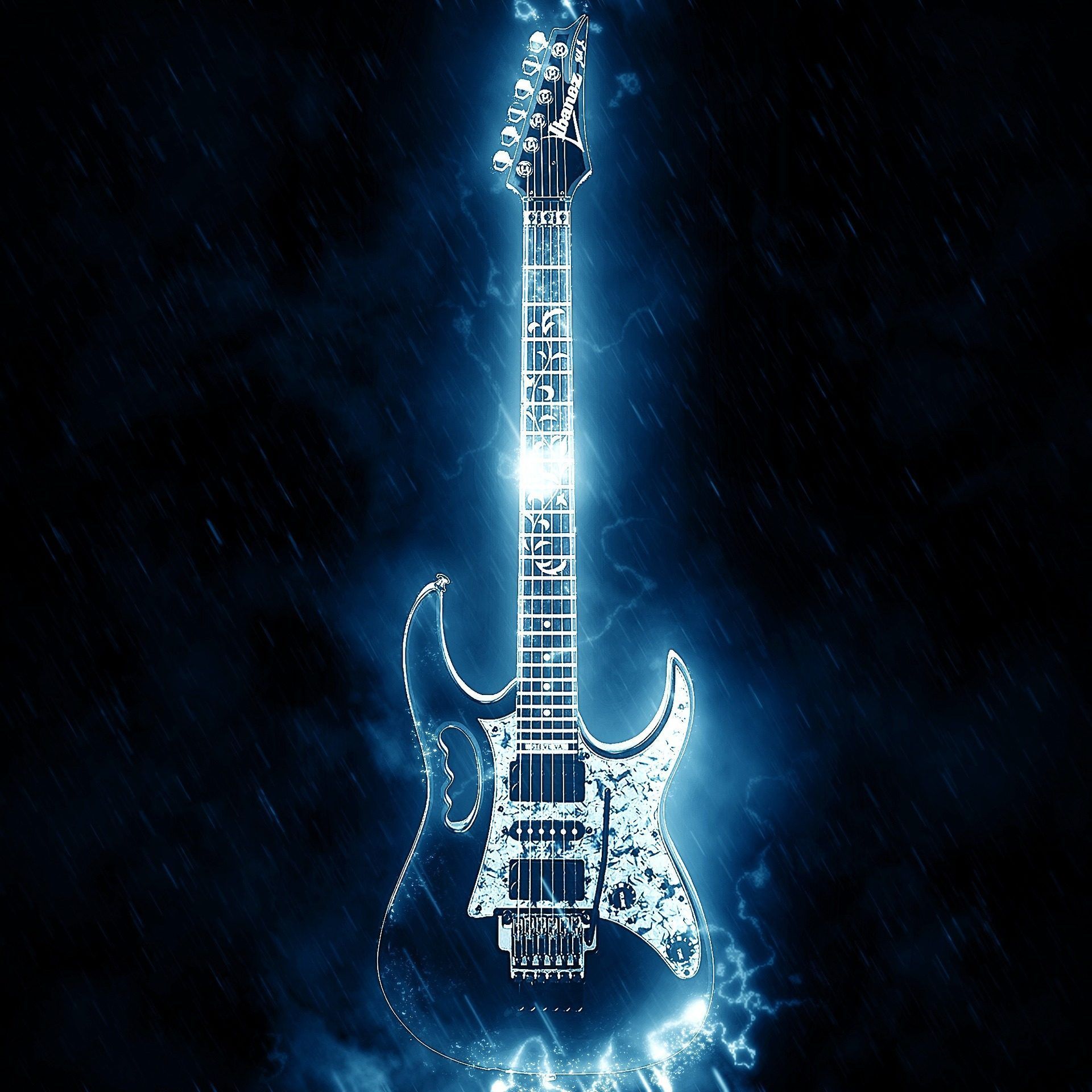 Blue Electric Guitar Wallpaper