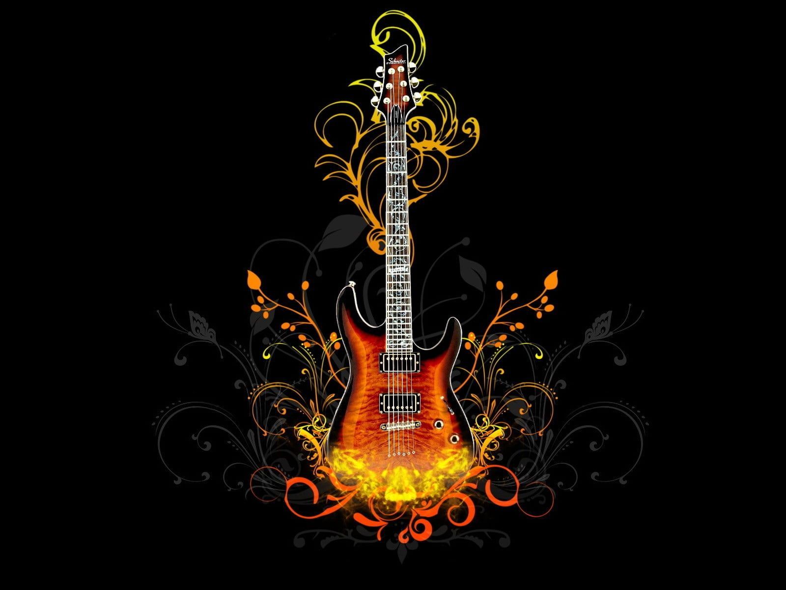 Guitar On Fire Wallpaperwallpaper.dog