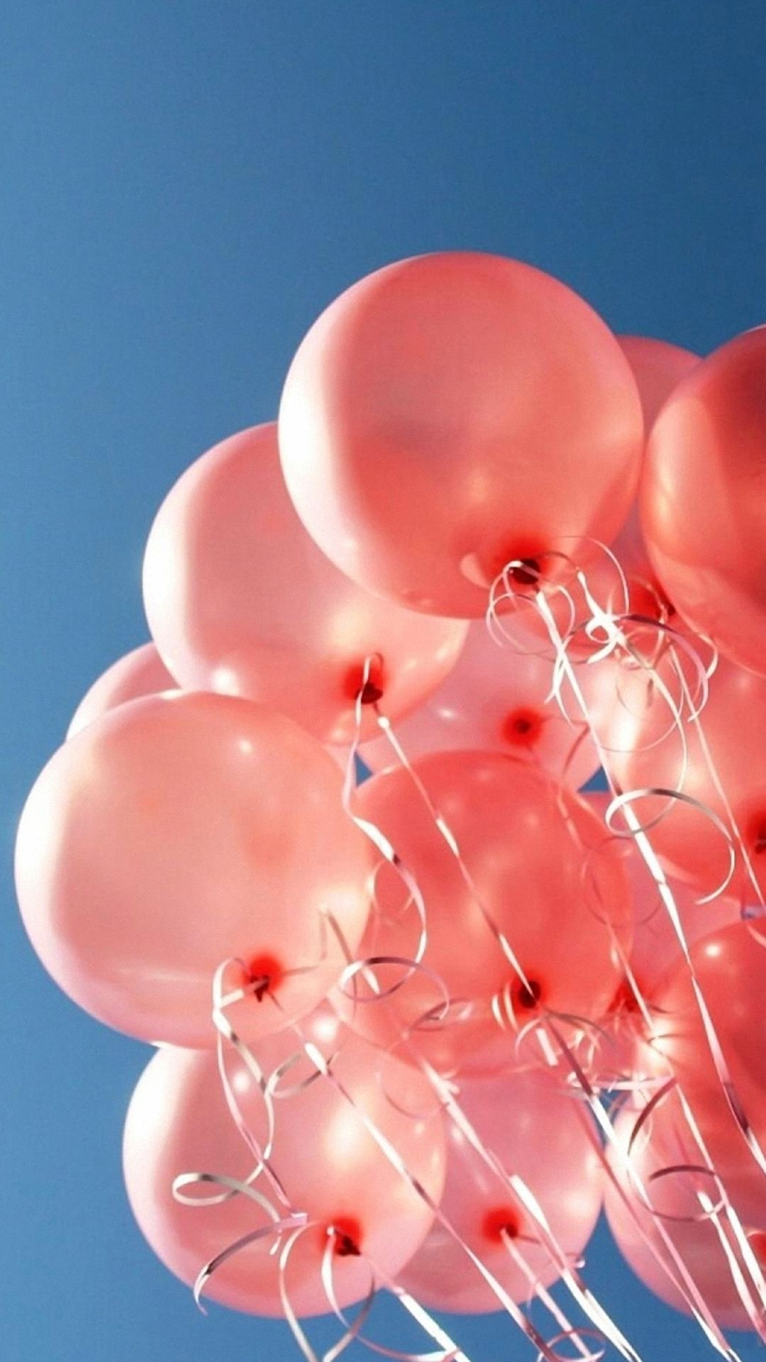 Yellow pink balloons Wallpapers Download  MobCup