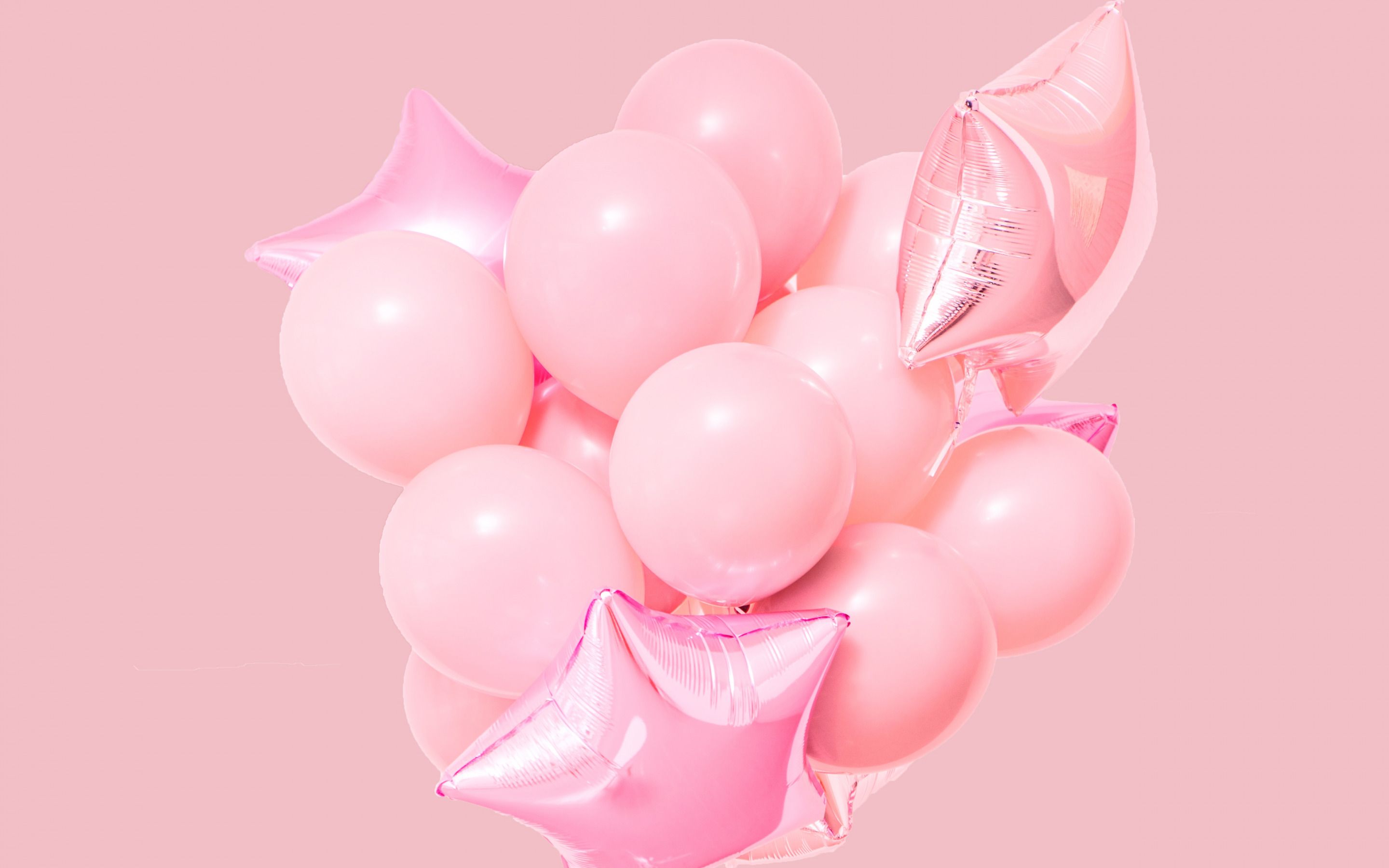 balloons, pink background, background .besthqwallpaper.com