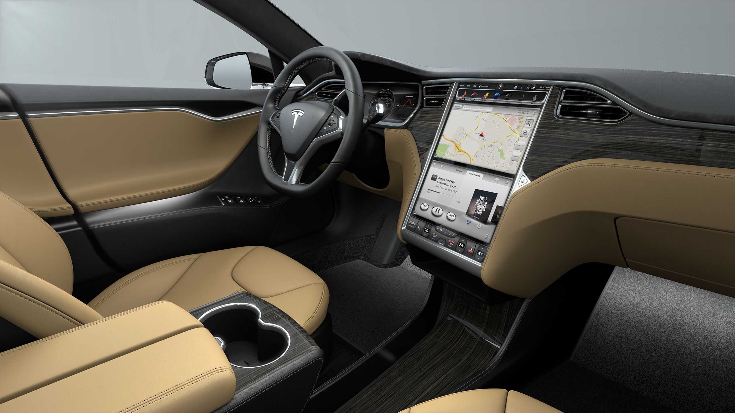 Tesla Model S P85D Dashboard Screen .desktopwalls.net