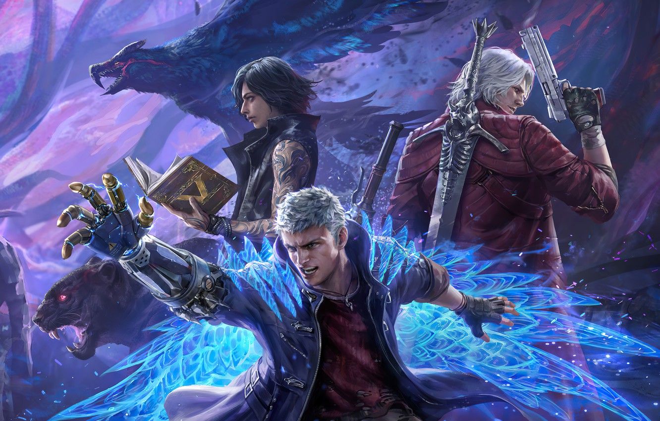 Download wallpaper devil, nero, devil may cry 5, dmc 5, trigger, section  games in resolution 1600x1200