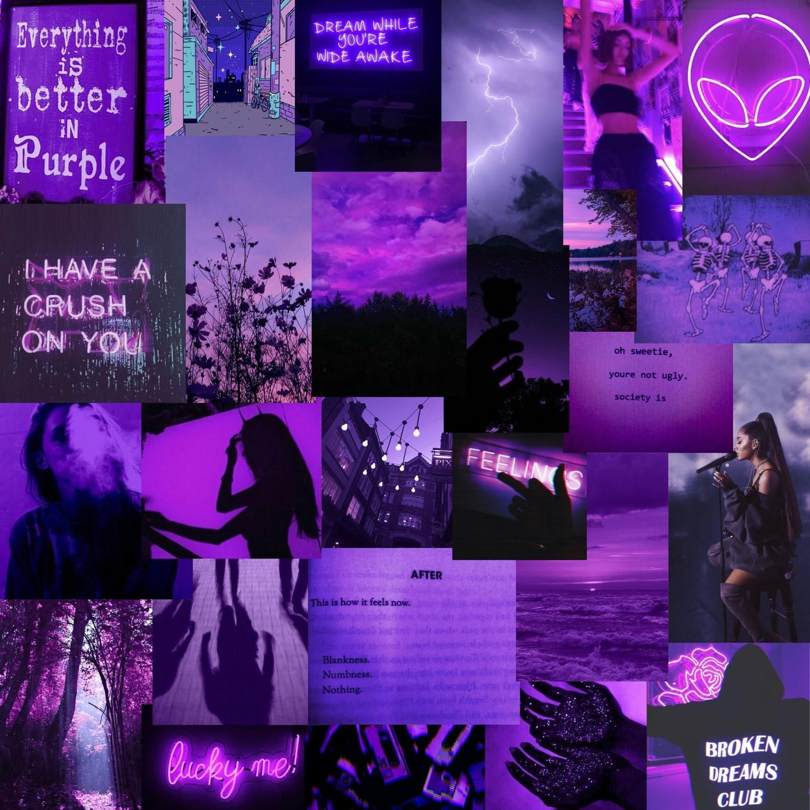 Moody Dark Purple VSCO DIGITAL Wall .com