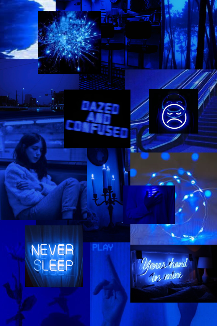 Dark blue collage. That's all. Edgy .com