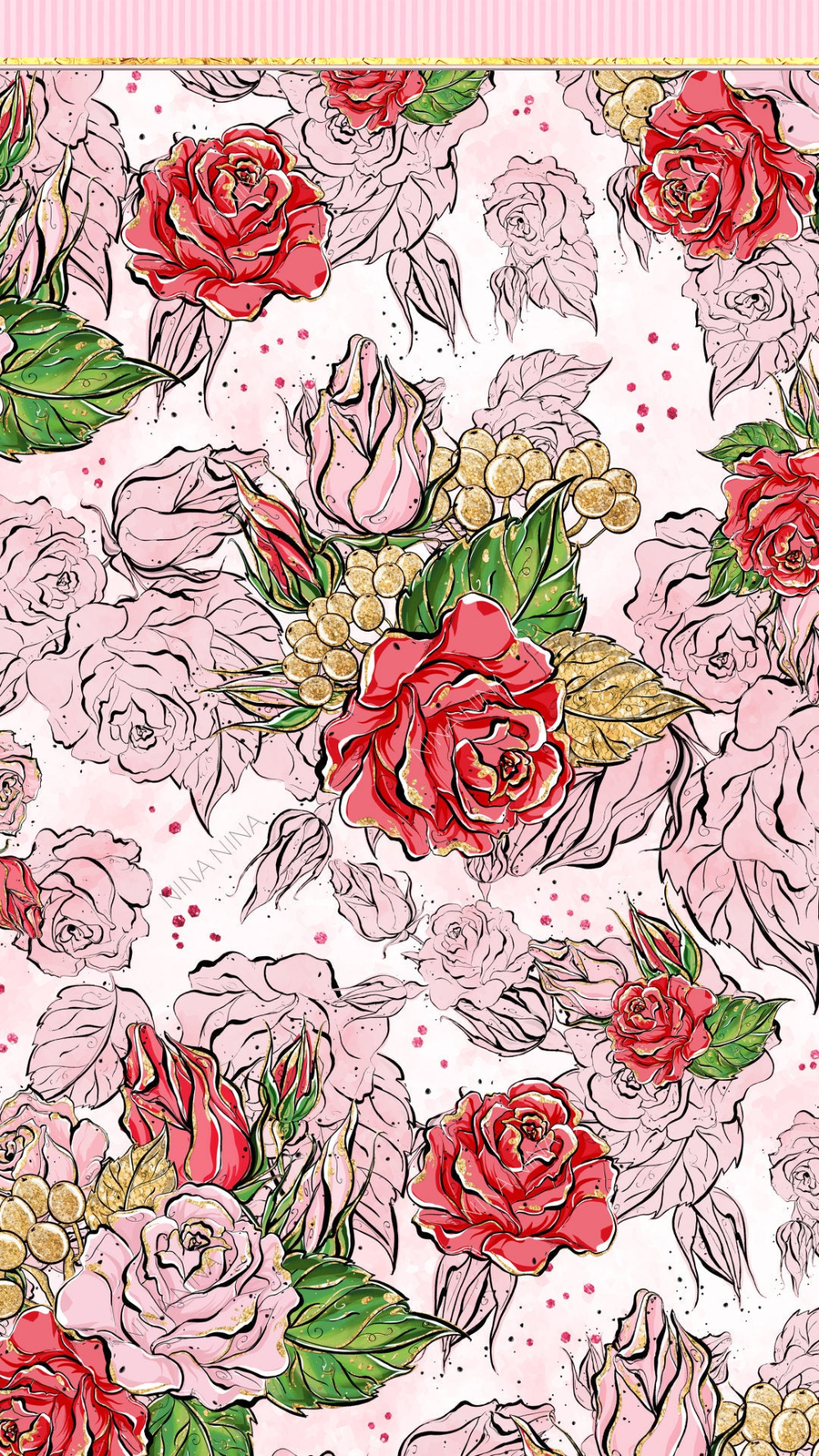 Valentine's Day Digital Papers Roses .com