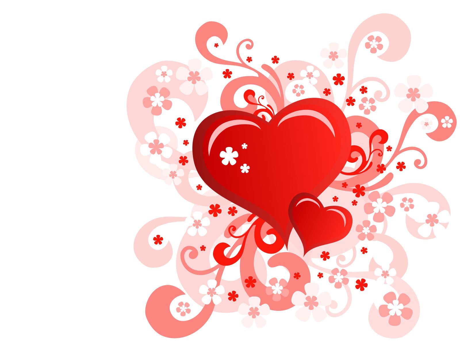 Floral Heart Valentine Day Background .westborolearningcenter.com