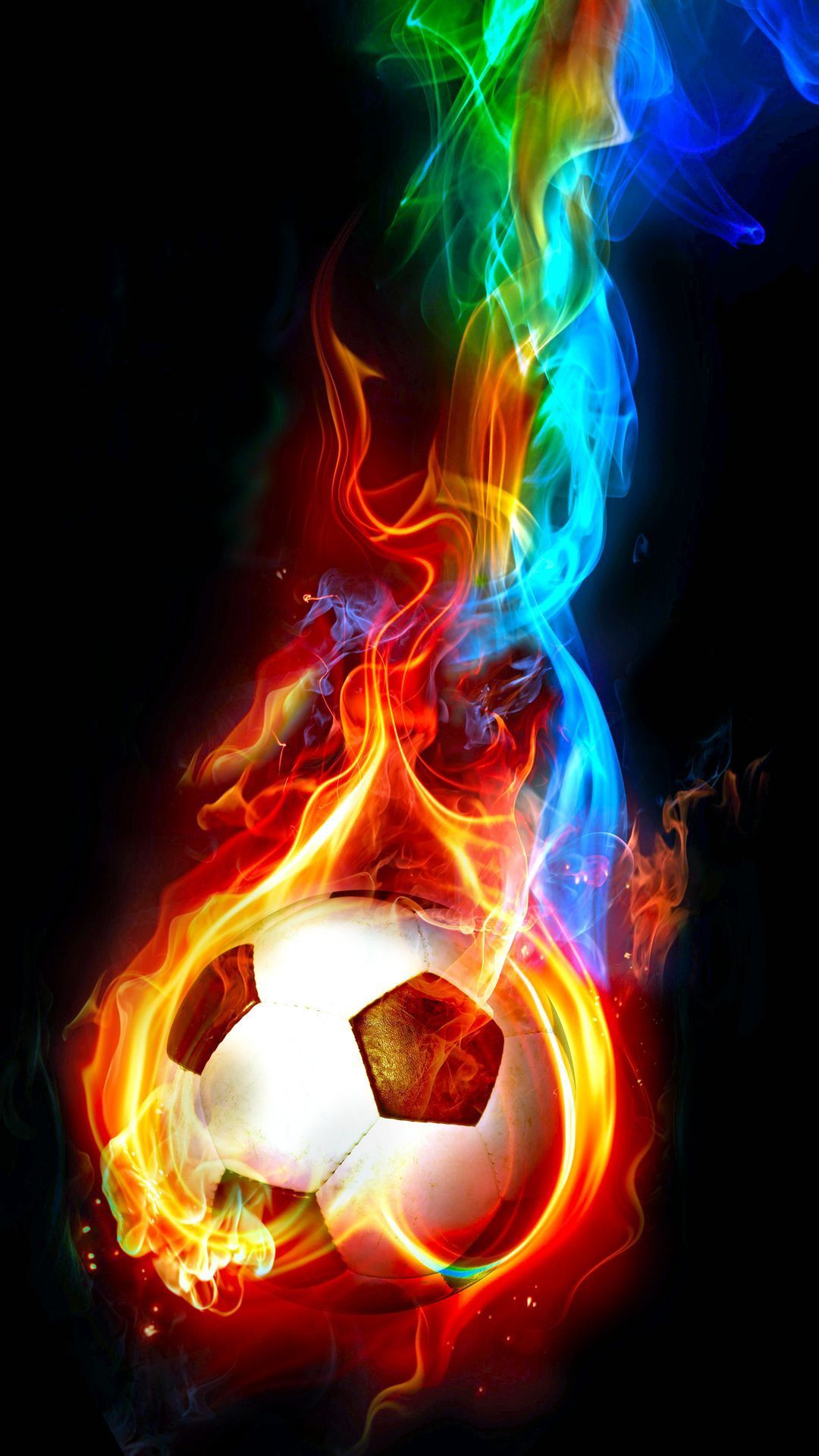 Soccer Ball On Fire Wallpaper on .wallpaper.dog