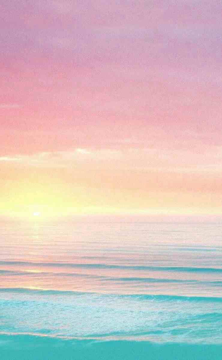 Wallpaper, pink sky, yellow, sunset .weheartit.com