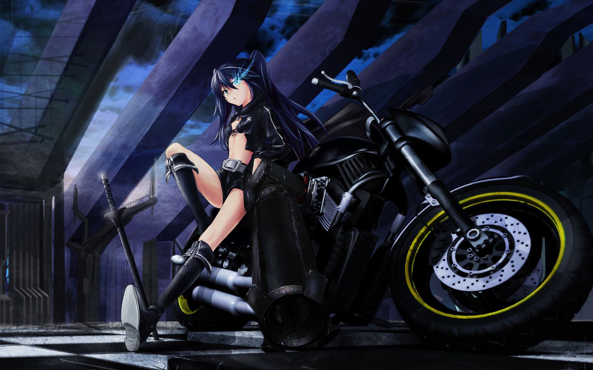motorcycles, bike, anime wallpaperf.co.ua