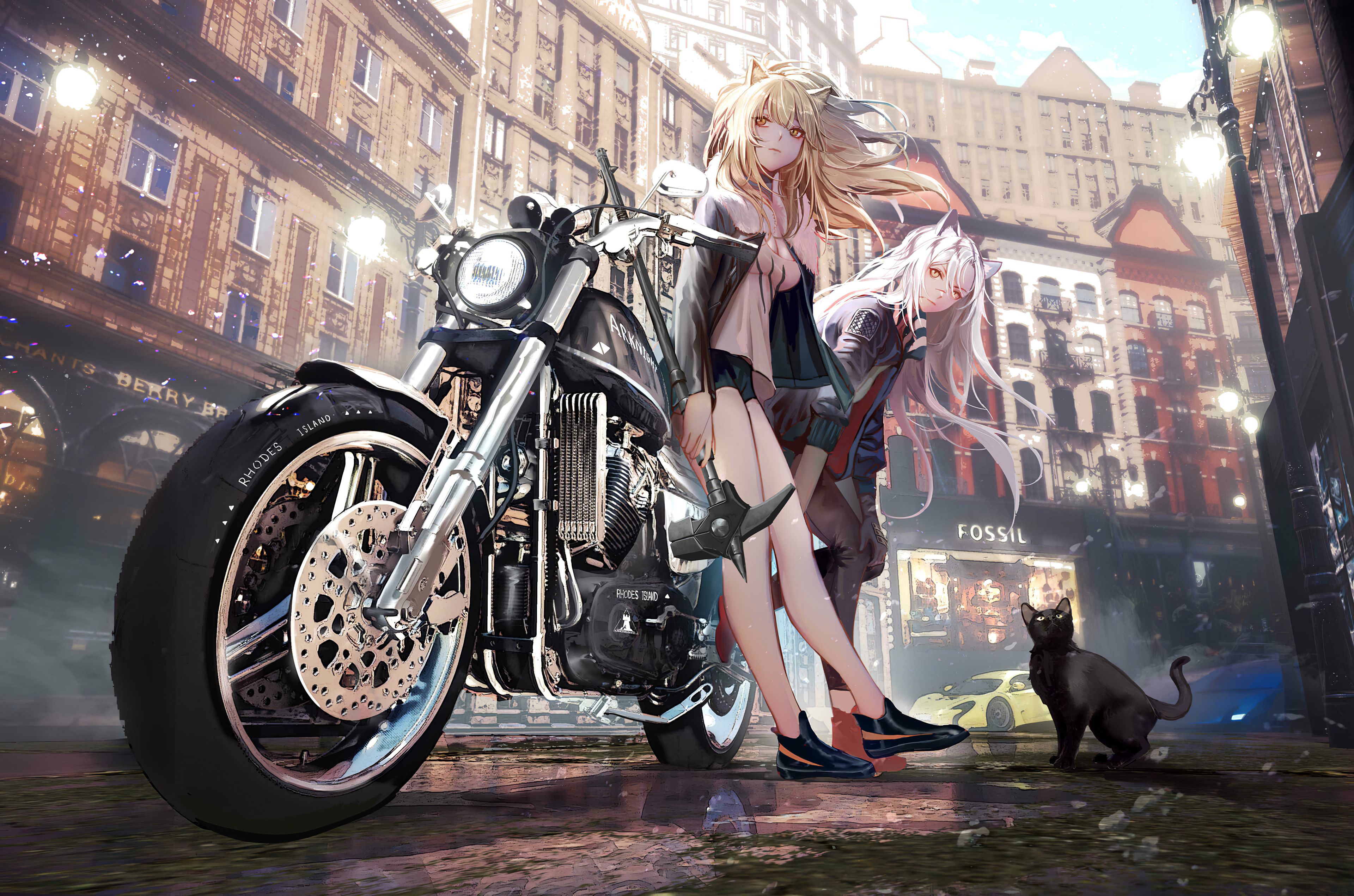 Asian Anime Girl With Bike Alongside .hdqwalls.com