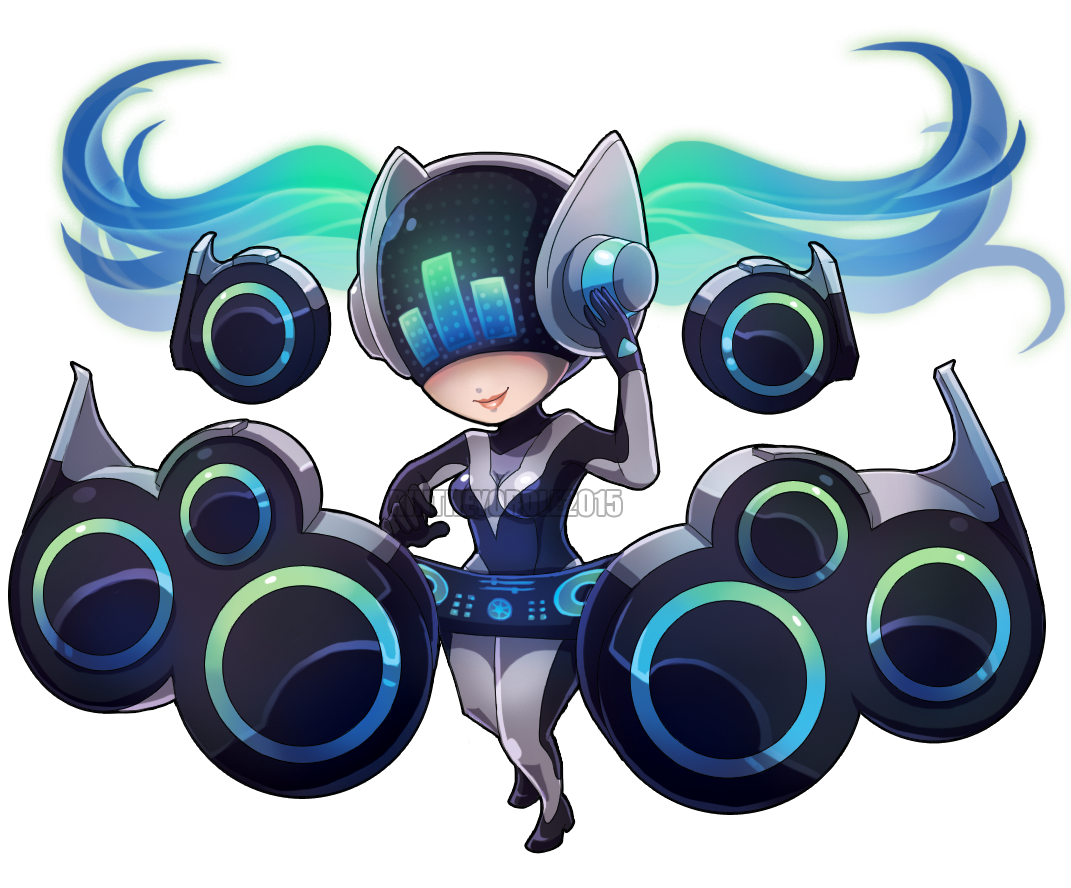 Chibi DJ Sona Kinetic. Wallpaper .lol Stats.net