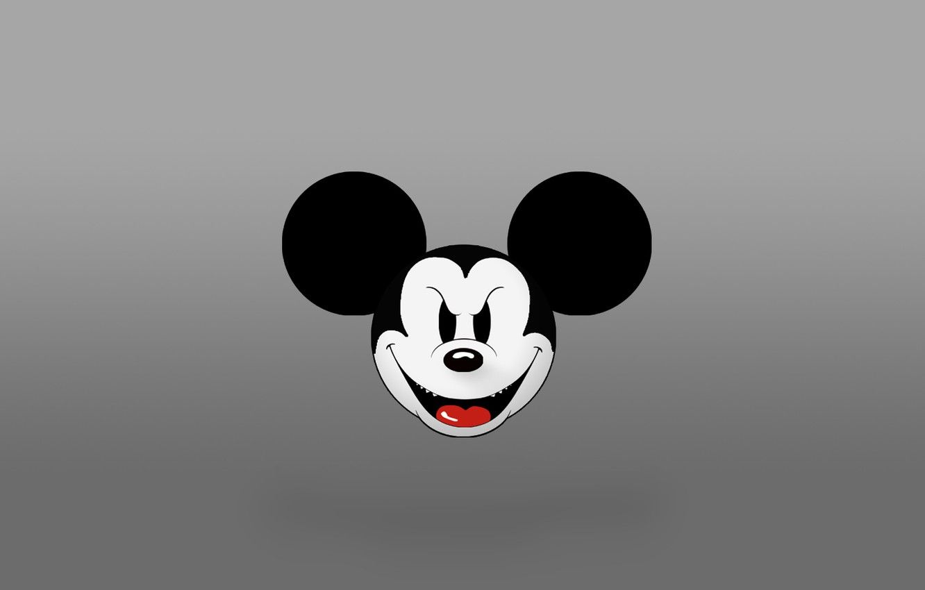 Wallpaper Disney, Mickey Mouse, Mickey Mouse, evil Mickey image for desktop, section минимализм