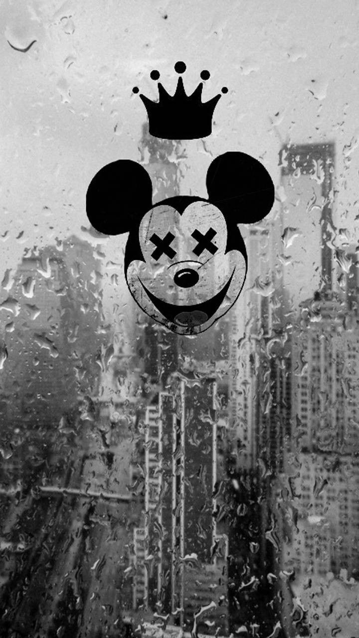 mickey mouse wallpaper black and white swag
