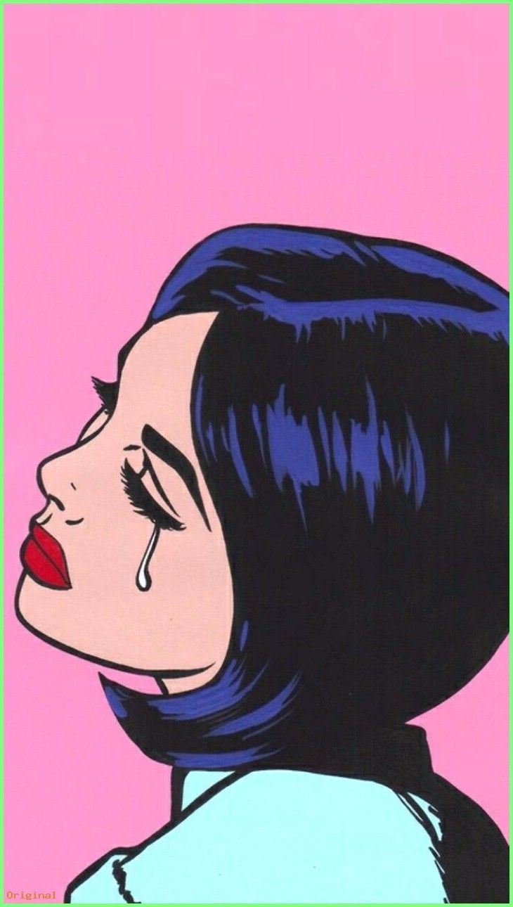 Pop art girl crying.com