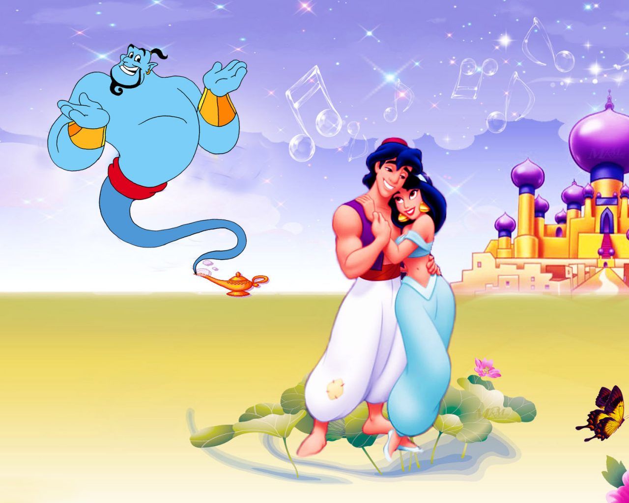 Aladdin And Jasmine Aladdin Palace .wallpaper13.com