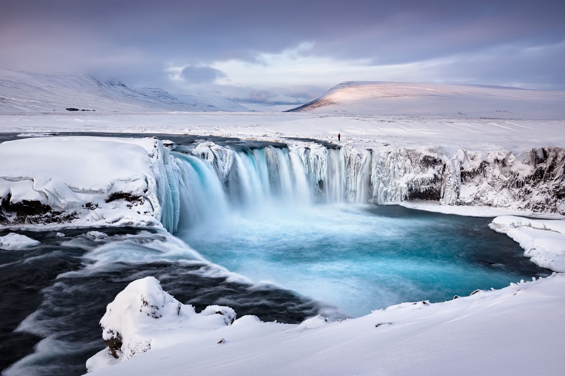 Iceland, Nature, Waterfall, Snow .wallup.net