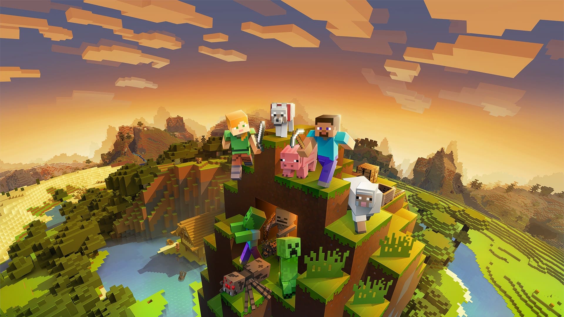 Minecraft on sale wallpaper pc