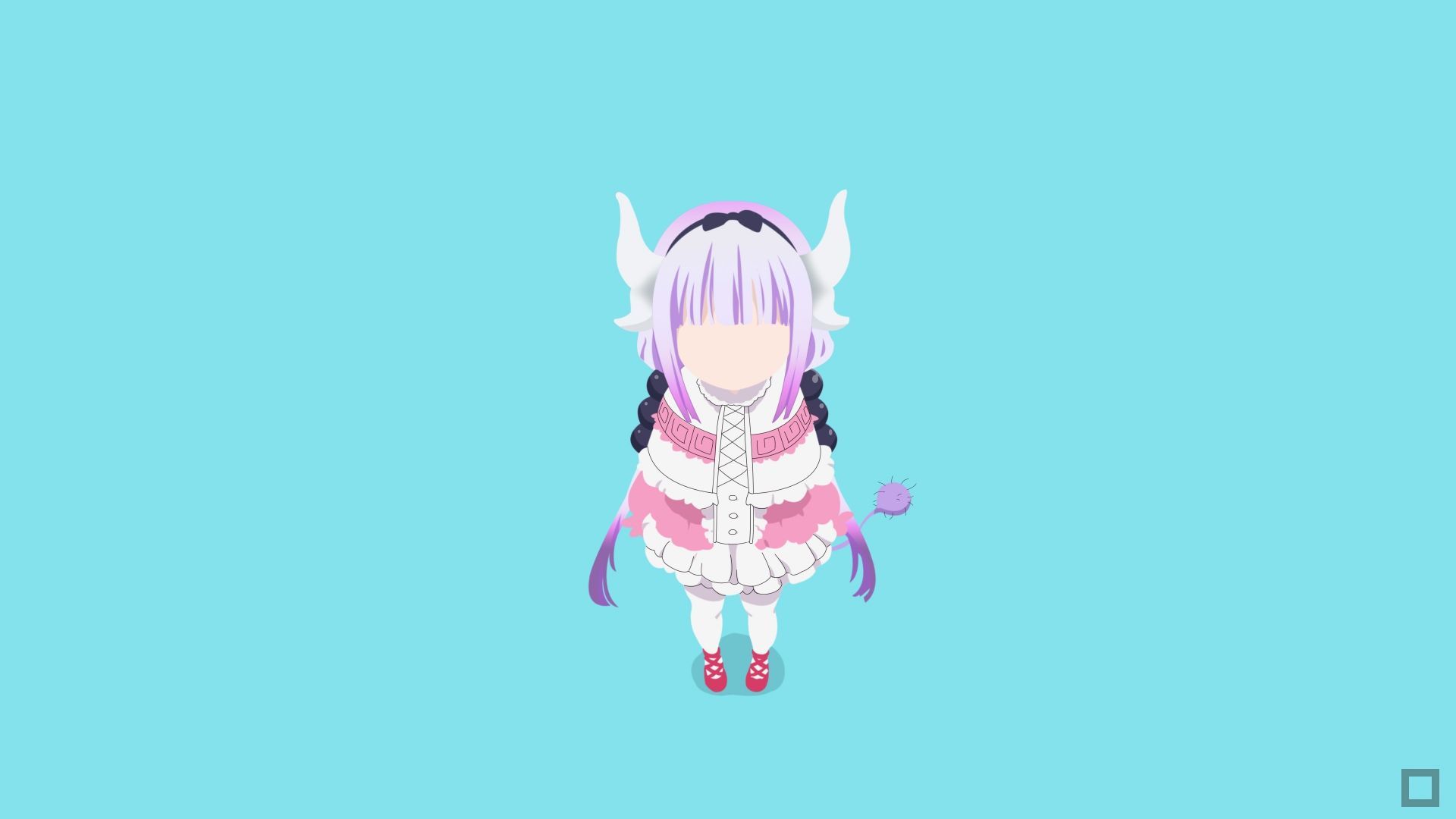 Desktop Wallpaper Minimal, Kanna Kamui, Kobayashi San Chi No Maid Dragon, Anime Girl, HD Image, Picture, Background, 3226ea
