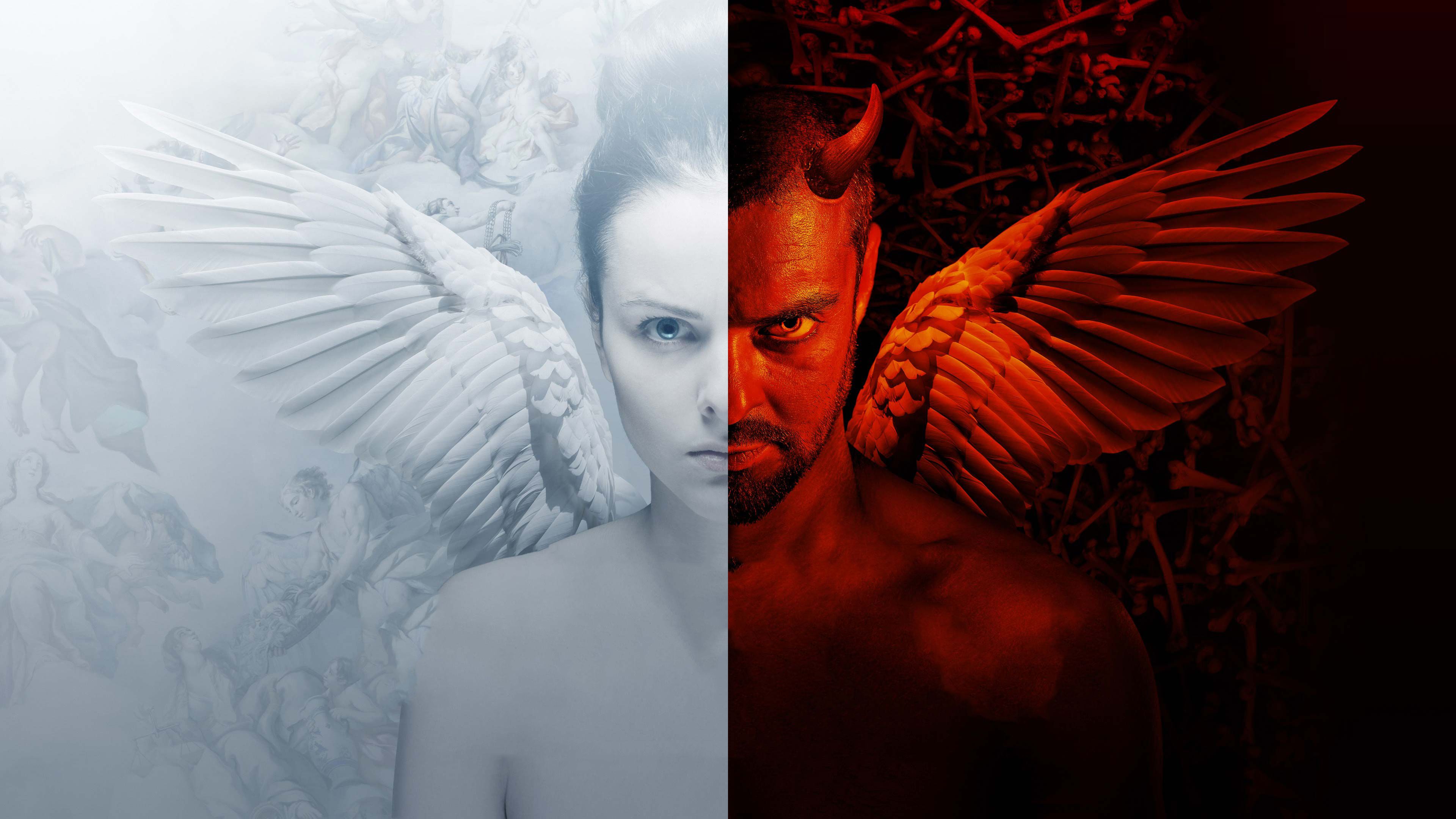 Angel Vs Demon Wallpapers Wallpaper Cave