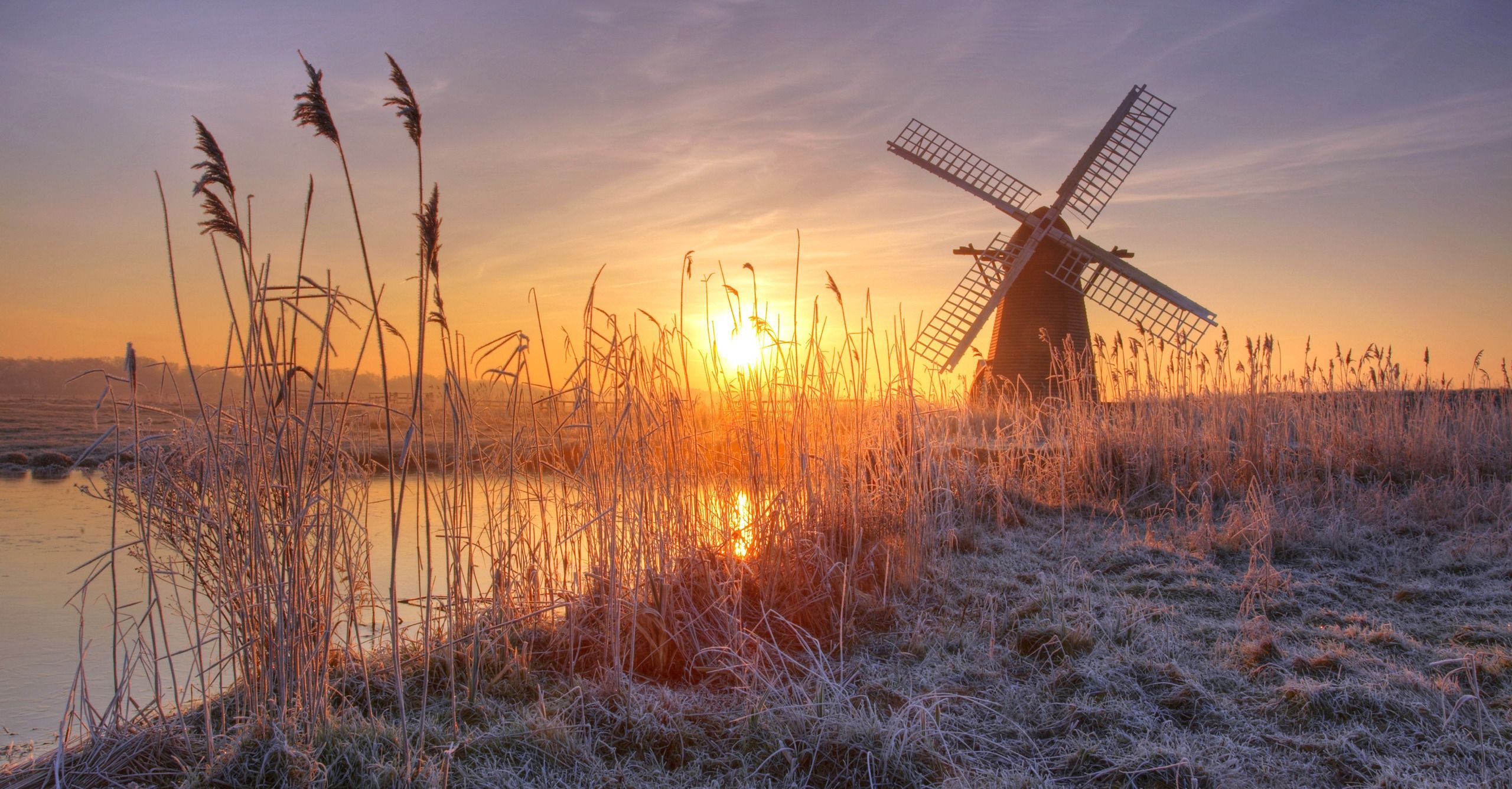 sunrise, windmill, grass, sky, mystic .sf.co.ua