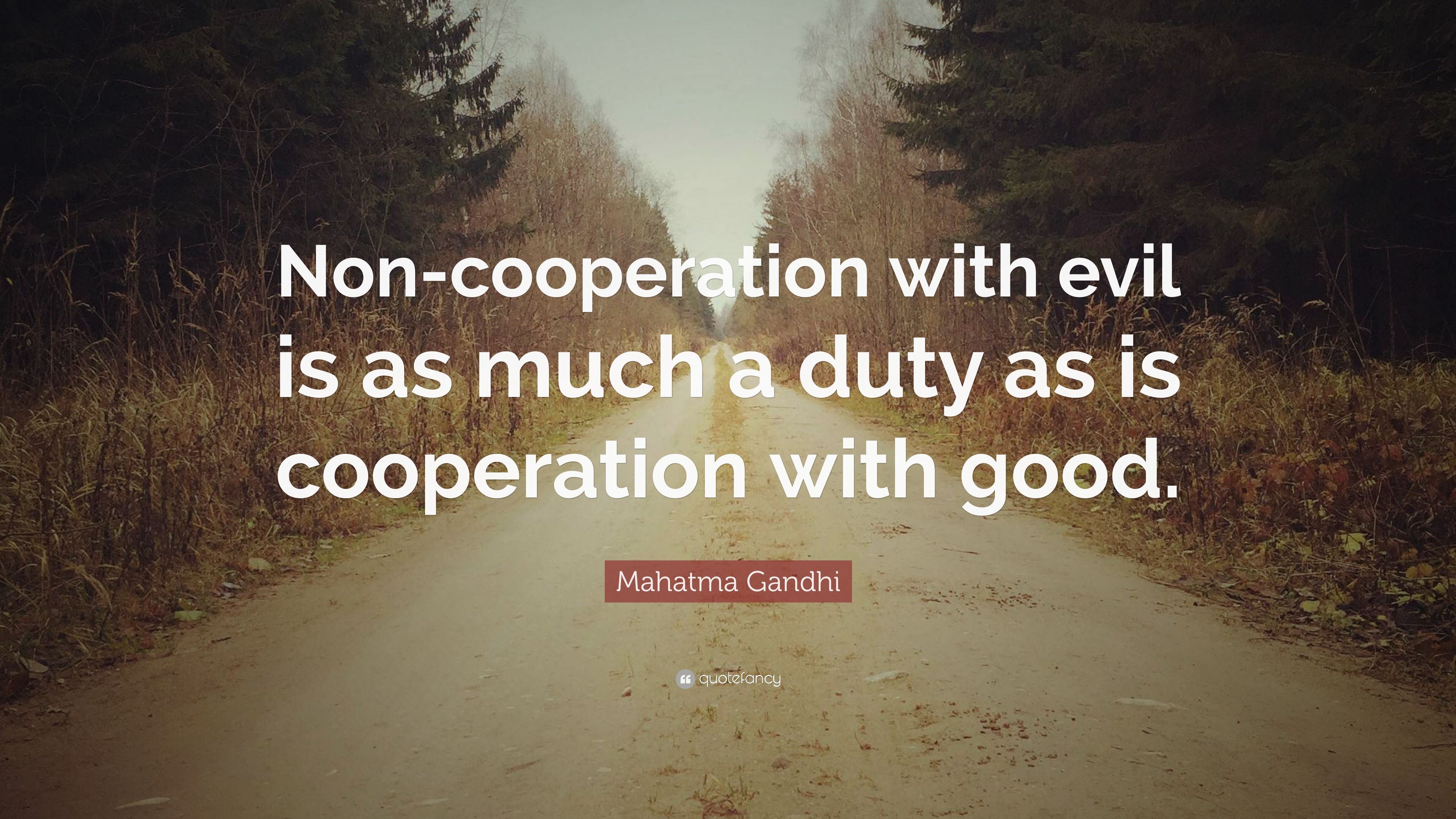 Mahatma Gandhi Quote: “Non Cooperation .quotefancy.com