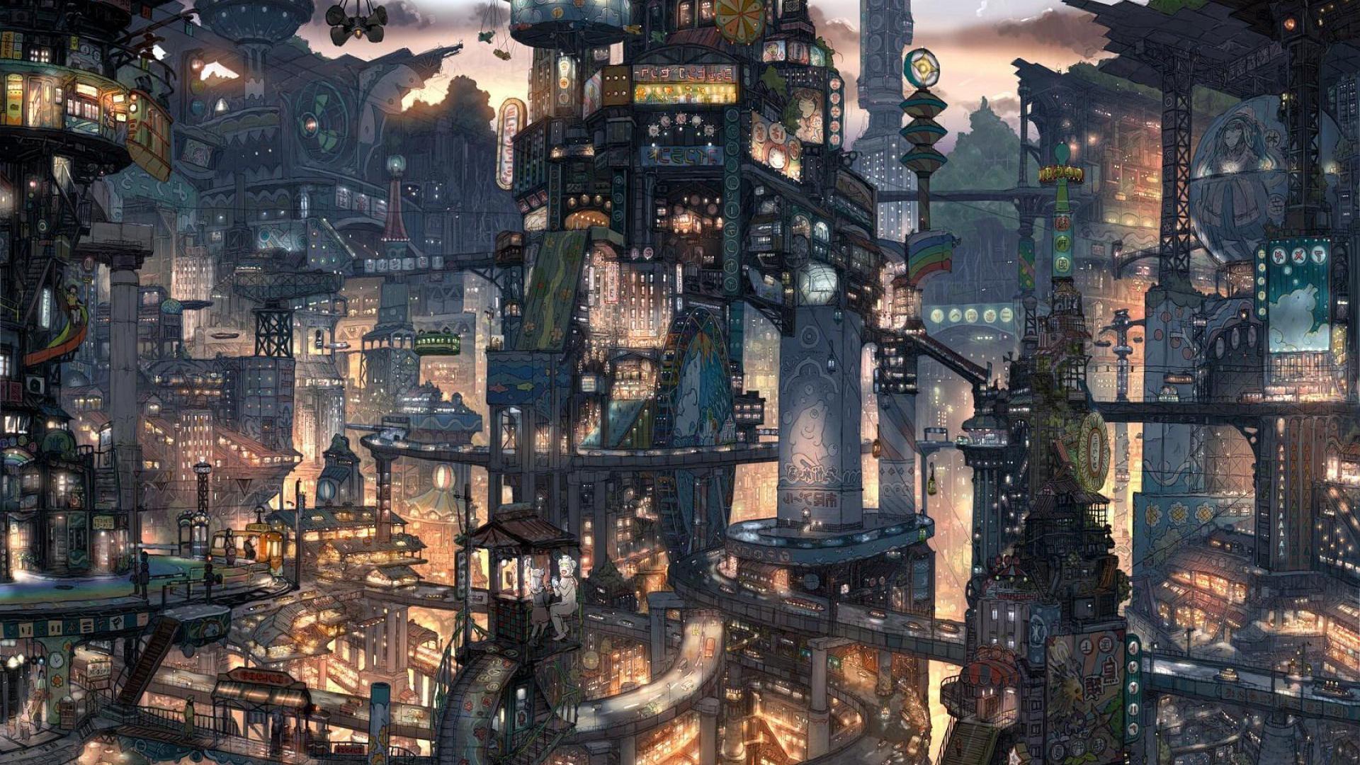 Anime City Scenery Wallpaper .bakawallpaper.blogspot.com