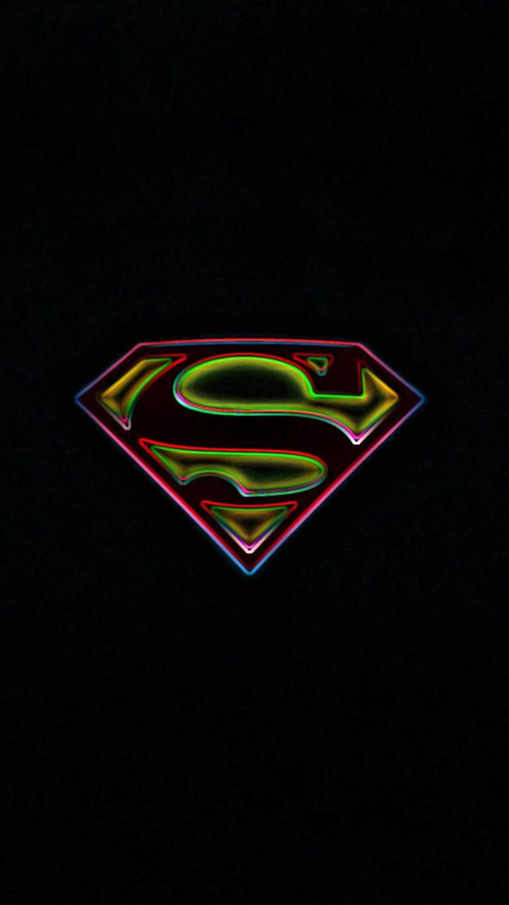 Superman Logo Neon wallpaper by .zedge.net