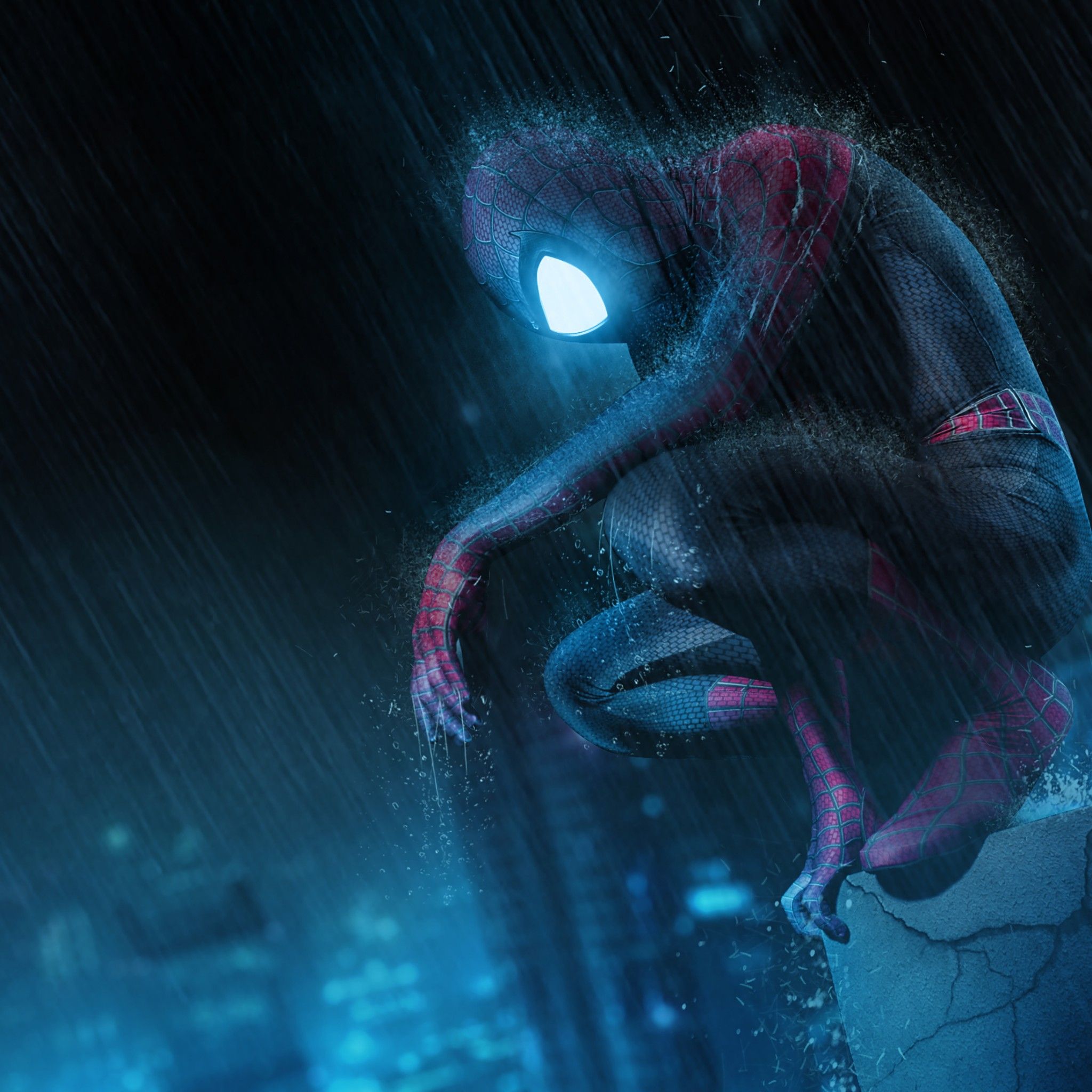 Spider Man 4K Wallpaper, Neon, Marvel .4kwallpaper.com