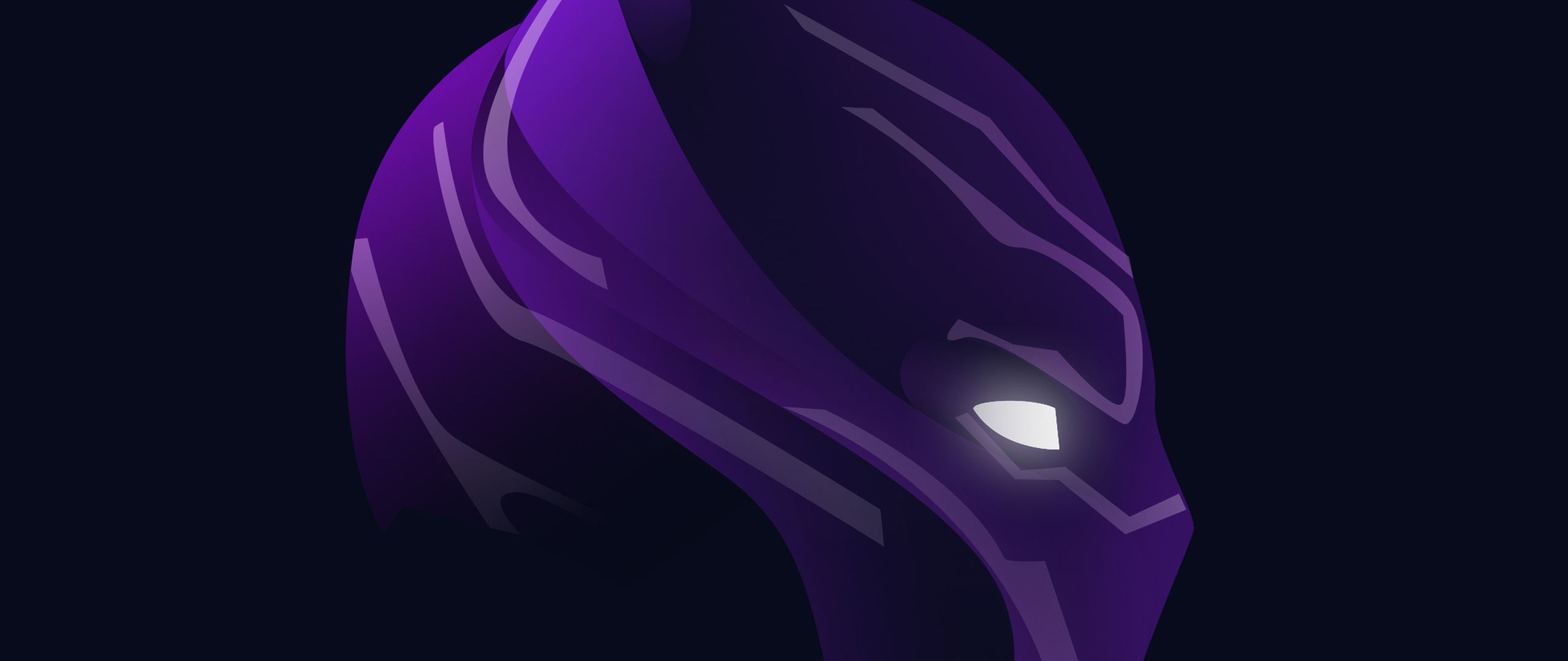 Black Panther Neon Face Art .hdqwalls.com