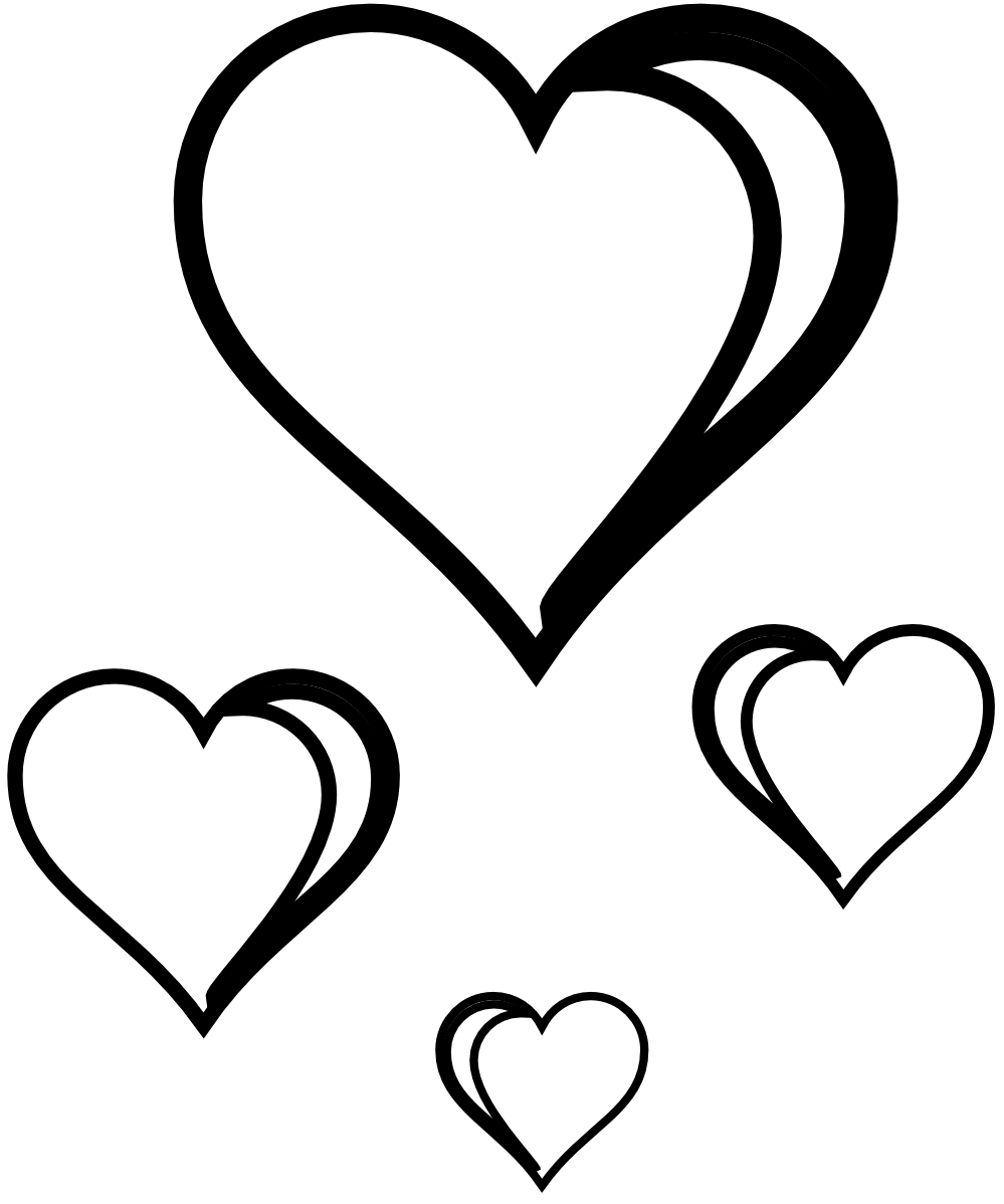 Free Cute Heart Clipart Black And White, Download Free Cute Heart Clipart Black And White png image, Free ClipArts on Clipart Library