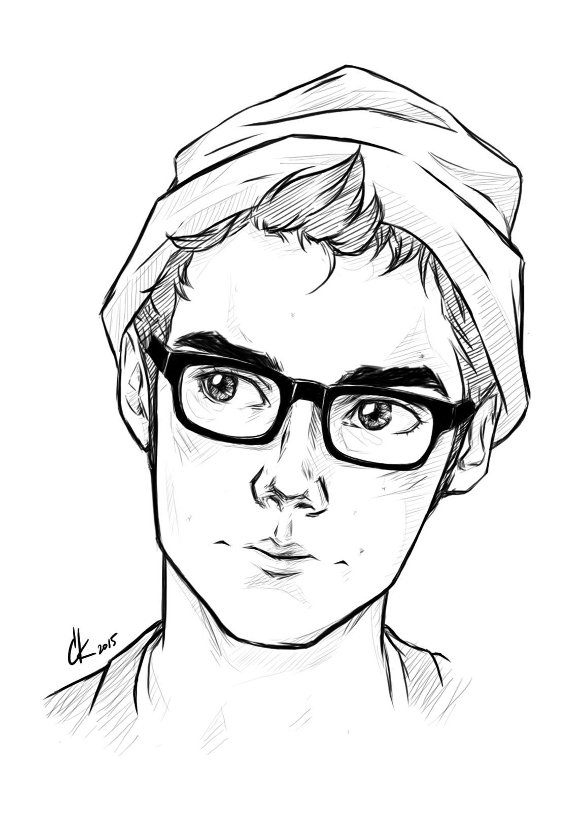 Cute boy drawing .com