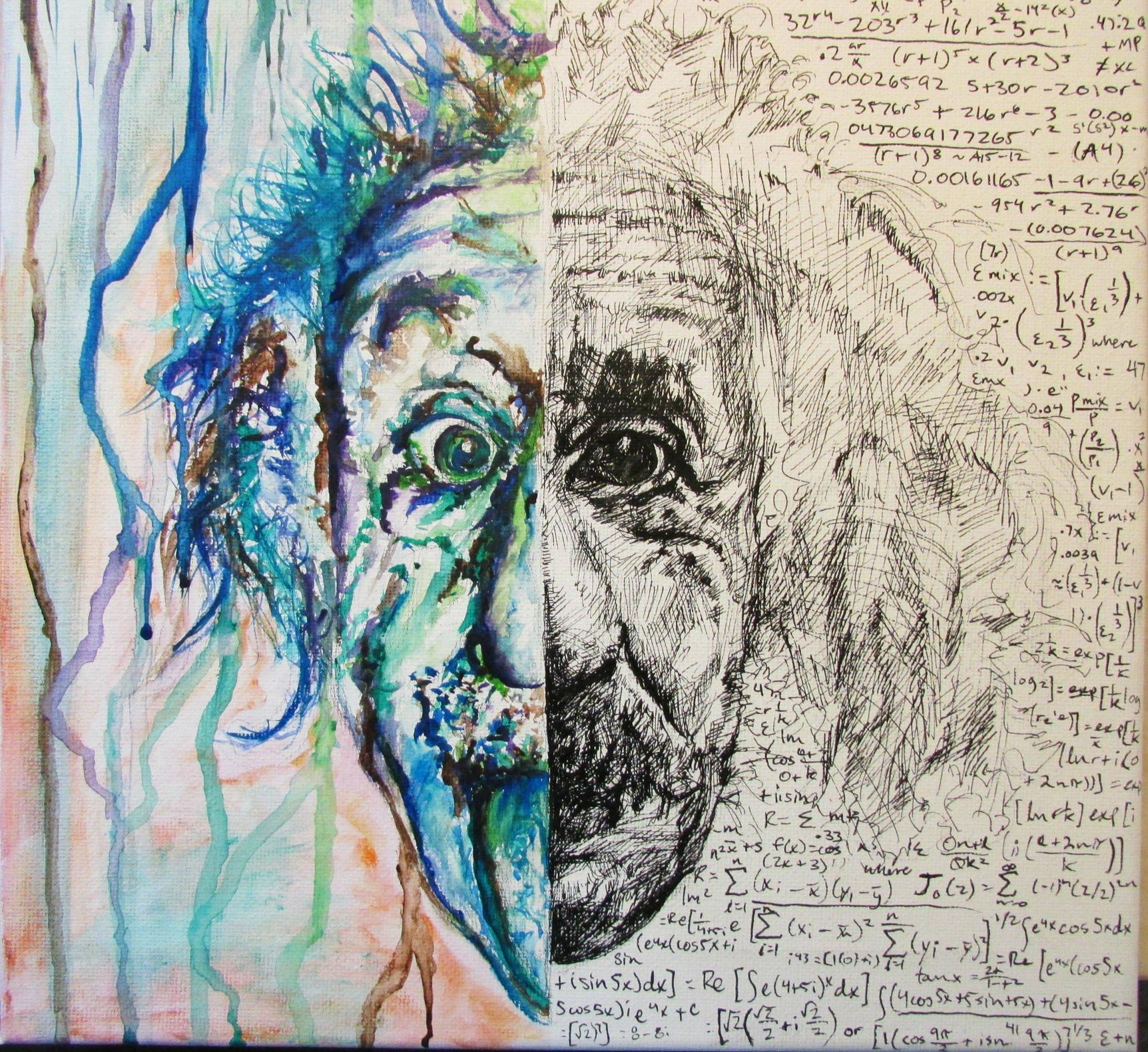 A Left Brain Right Brain Project I Did For My Art Class