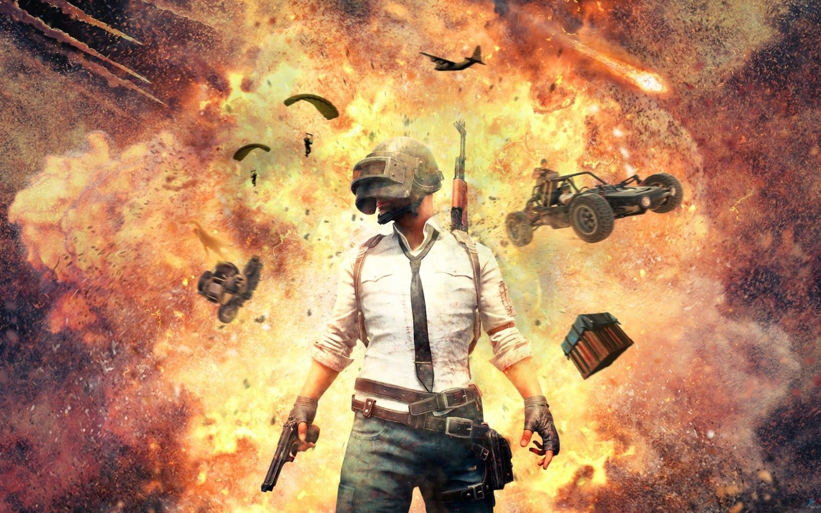 Download 1680x1050 Pubg, Explosion .wallpapermaiden.com
