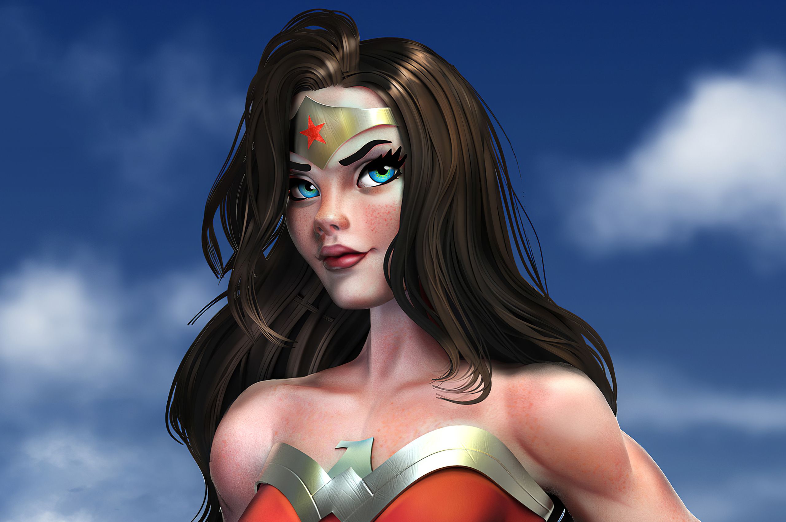 Wonder Woman 3D Print .hdqwalls.com