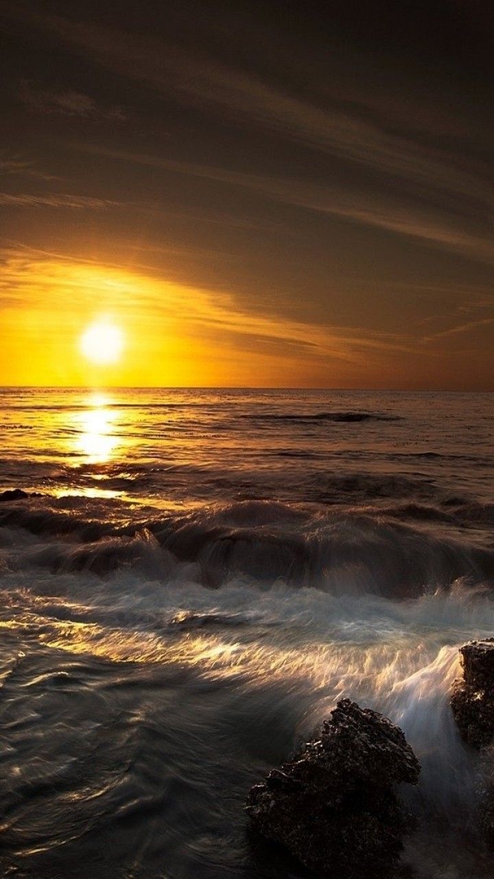 Coastal Waves Sunrise Android Phone .com