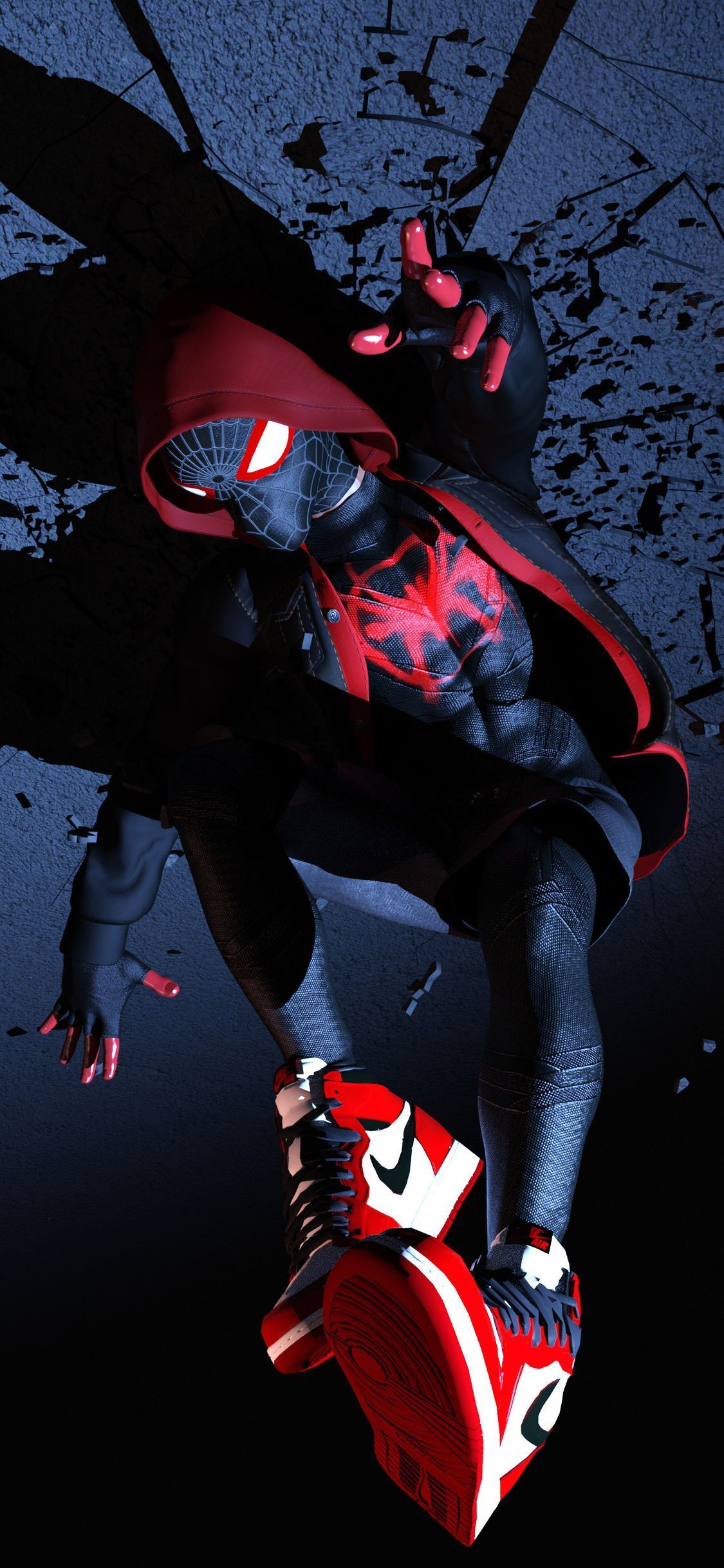 Miles Morales iPhone Wallpaper Free Miles Morales iPhone Background